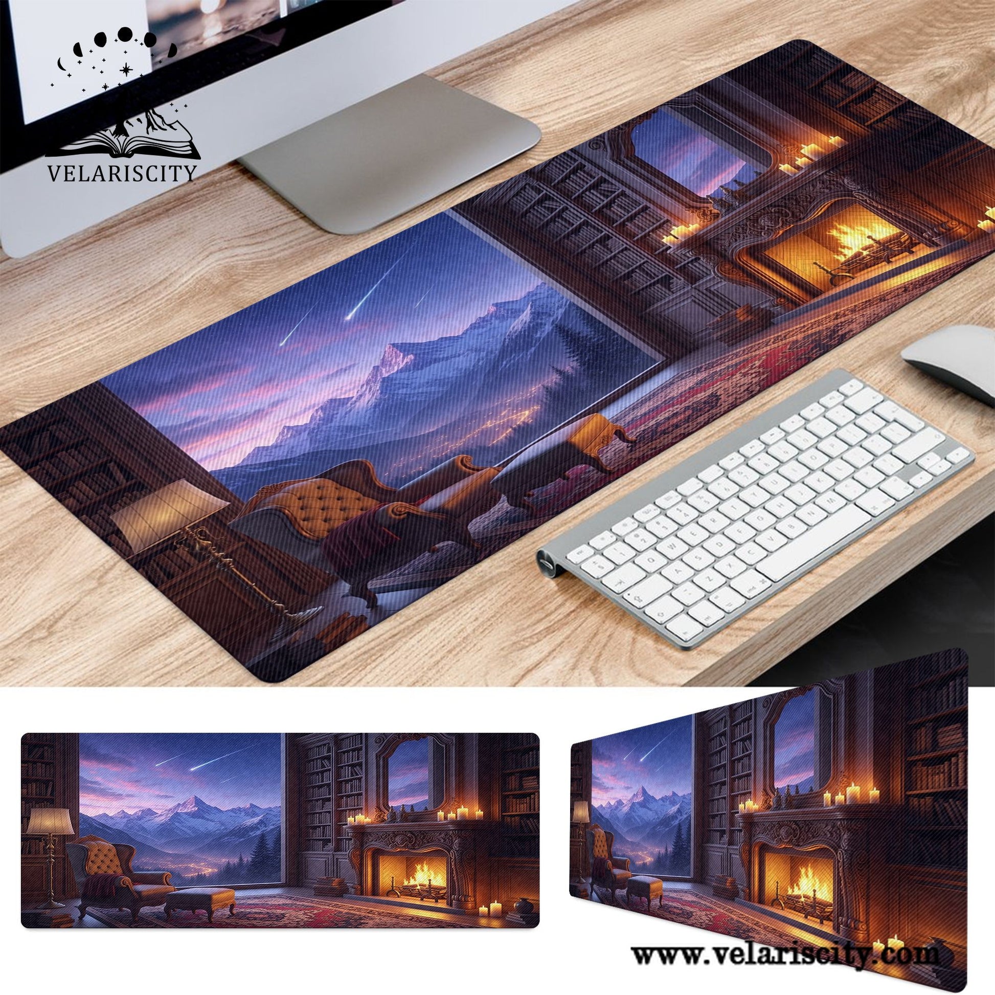 ACOTAR Velaris Desk Mat, City of Starlight Fantasy Large Desk Mat, A Court of Thorns and Roses Bookish Gift DMVLR02