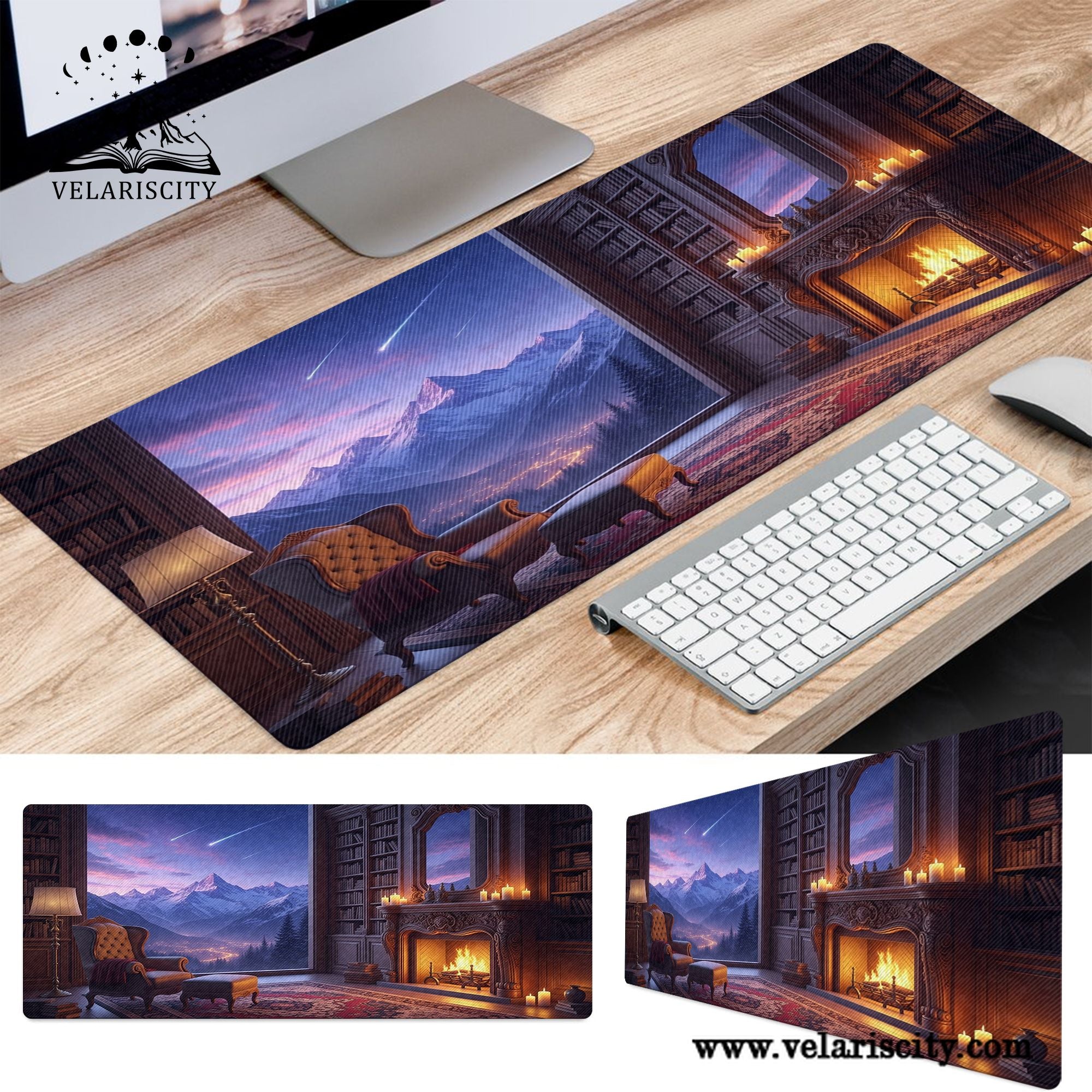 ACOTAR Velaris Desk Mat, City of Starlight Fantasy Large Desk Mat, A Court of Thorns and Roses Bookish Gift DMVLR02
