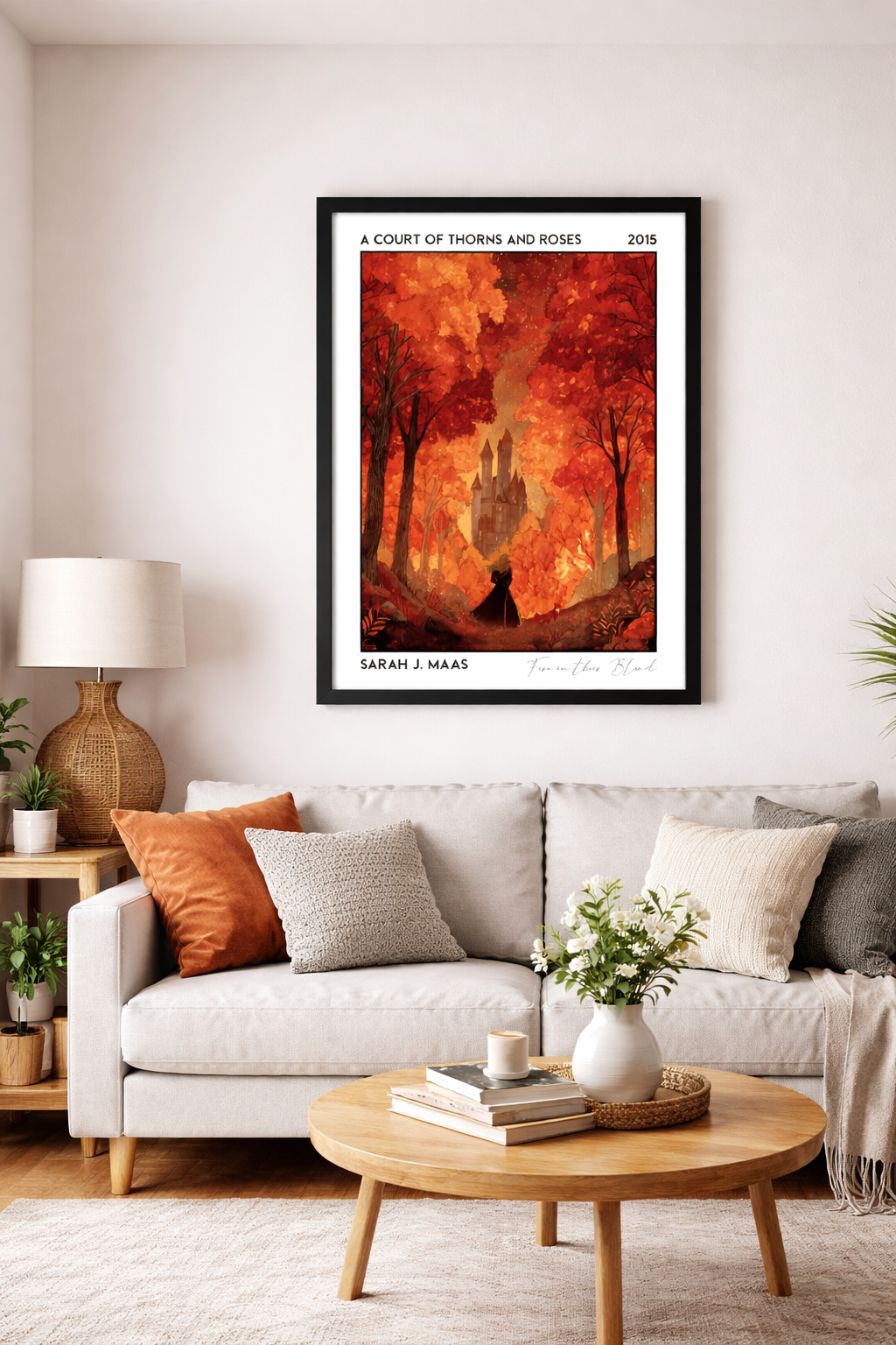 A Court of Thorns and Roses Poster, ACOTAR Wall Art Print, Sarah J. Maas Bookish Decor, Fantasy Reader Gift VLRP66