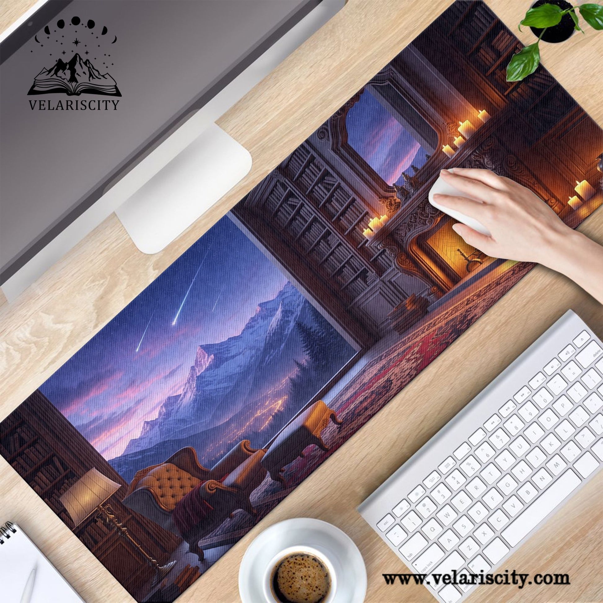 ACOTAR Velaris Desk Mat, City of Starlight Fantasy Large Desk Mat, A Court of Thorns and Roses Bookish Gift DMVLR02