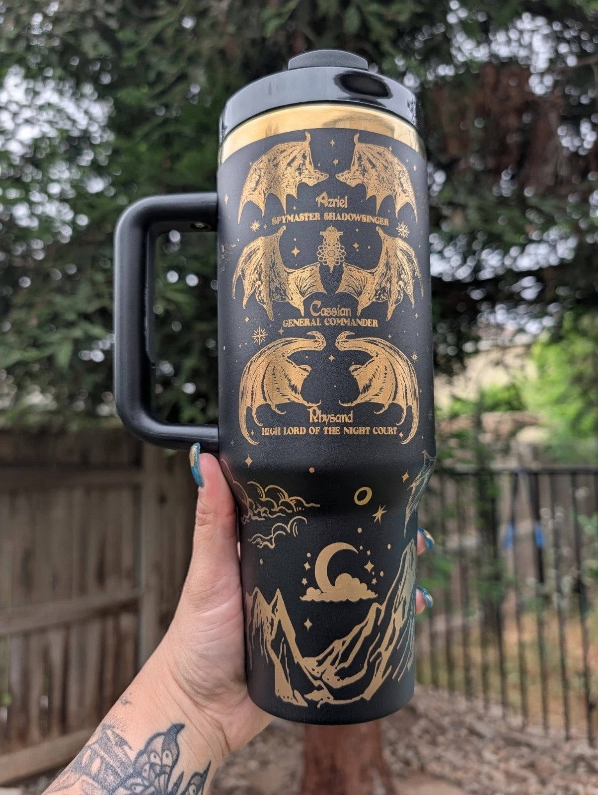 The Bat Boy 30oz/40oz Stainless Steel Tumbler, Fourth Wing Tumbler, The Empyrean Series Book, Basgiath Dragon Tumbler, VLR61
