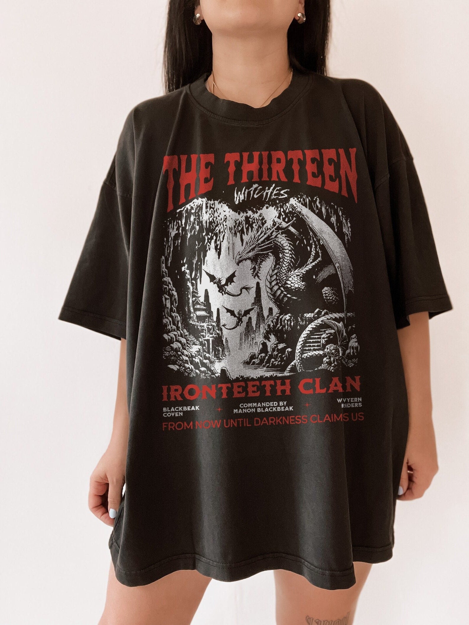 Comfort Colors The Thirteen Shirt, Ironteeth Clan Witches T-Shirt, Manon Blackbeak SJM Merch, Throne of Glass Tee, Bookish Oversized Shirt CFVLR72