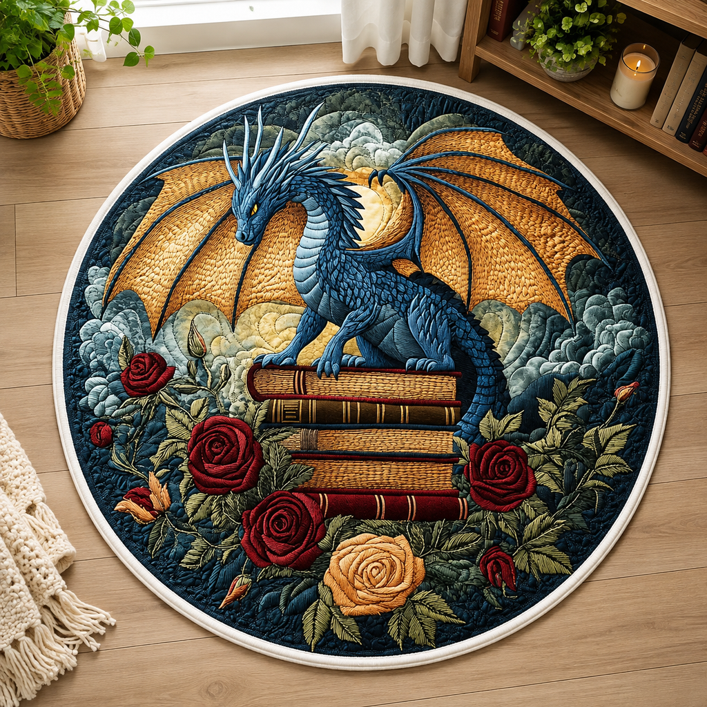 Dragon Heart Quilted Round Mat - QRVLR03