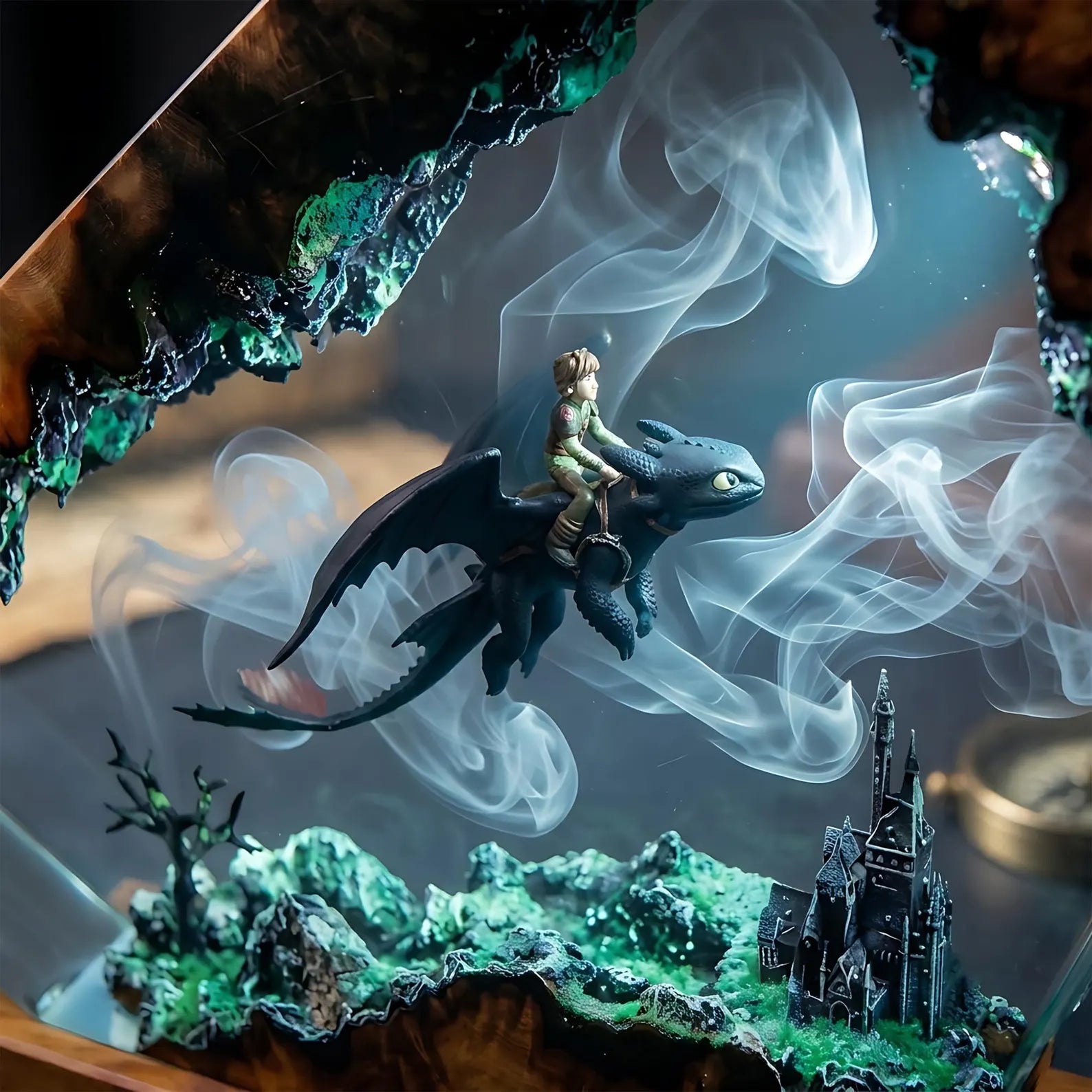 Tairn and Andarna Resin Lamp, Fourth Wing Inspired Dragon Decor, Empyrean Book Lover Gift, Fantasy RGB LED Night Light. ERNLVLA15