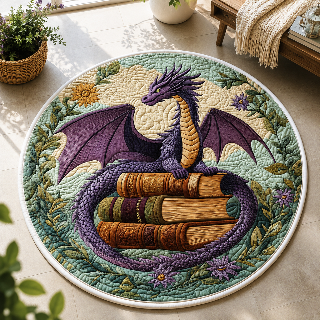 Mythic Ember Quilted Round Mat - QRVLR09