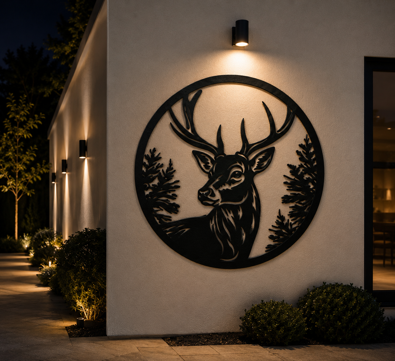 Velaris Stag Metal Wall Art, Enchanted Forest Deer Wall Decor, Fantasy Bookish Woodland Decor, Night Court Inspired Metal Sign, MWAVLR06