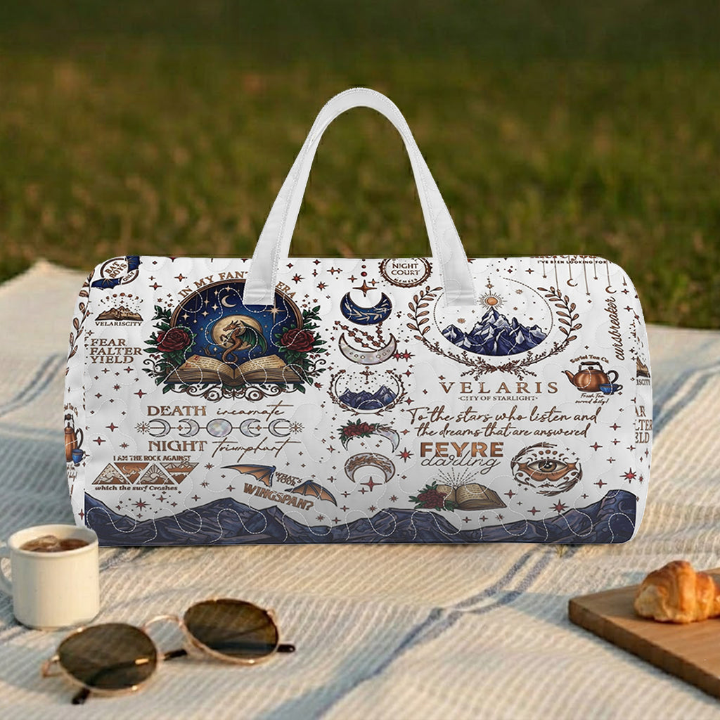 ACOTAR Duffel Bag, Velaris Night Court Travel Bag, In My Fantasy Era Bookish Bag, Velaris City Book Lover Gift, QTBVLR02