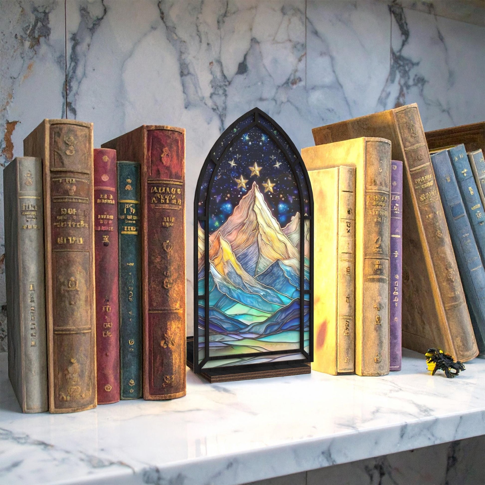 Fantasy Book Nook for Bookaholic, Acrylic Candle Holder, Fantasy Book Lover & Reader Gift, Bookshelf Decor, Library Decor, Bookish Gift BNVLR02