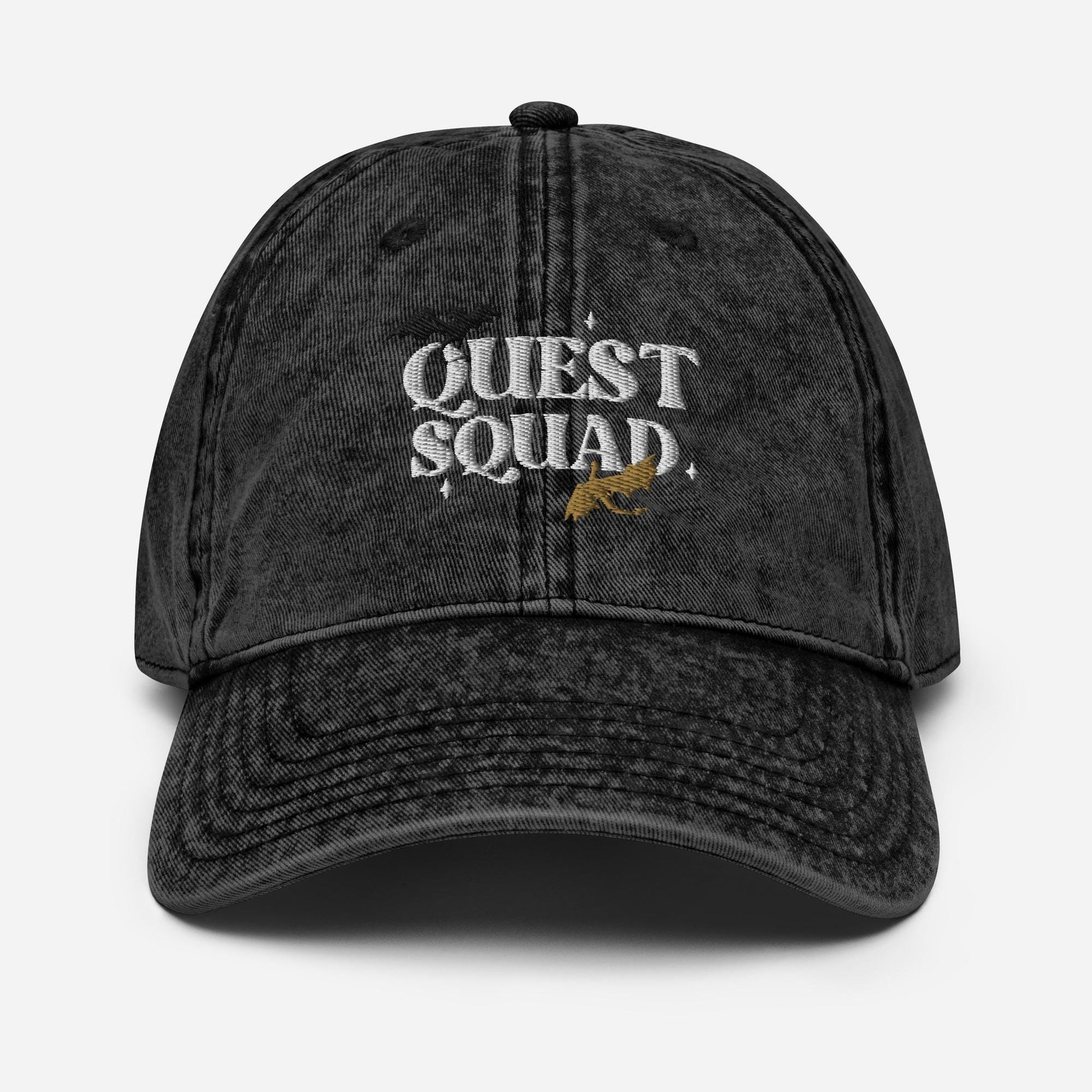 Embroidered Quest Squad Hat with Dragon on the side, Fourth Wing Embroidery Cap, Basgiath War College, Dragon Riders, Riders Quadrant Hat VLRH11
