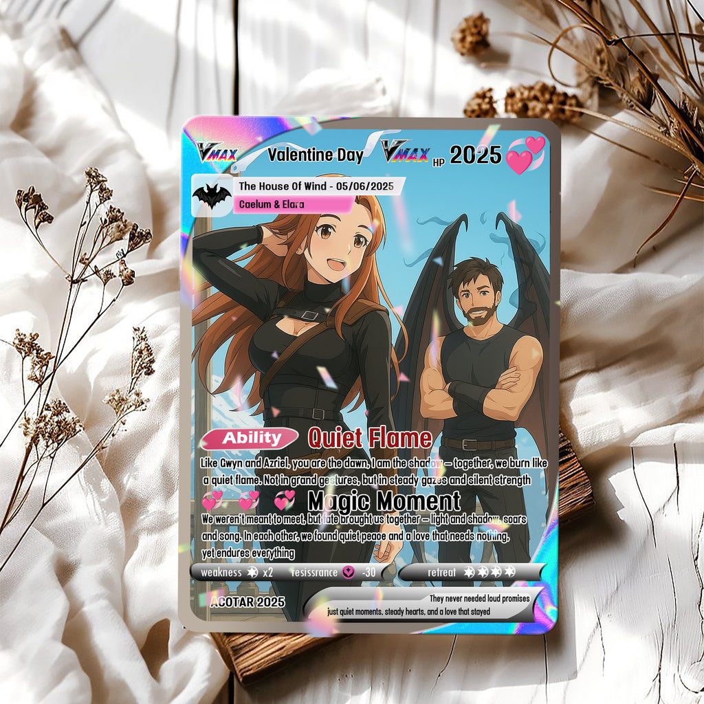 Couple Gift Custom Card, Custom Photo Anime Card, Acotar Card Gift, Velaris City Gift. CVLR023