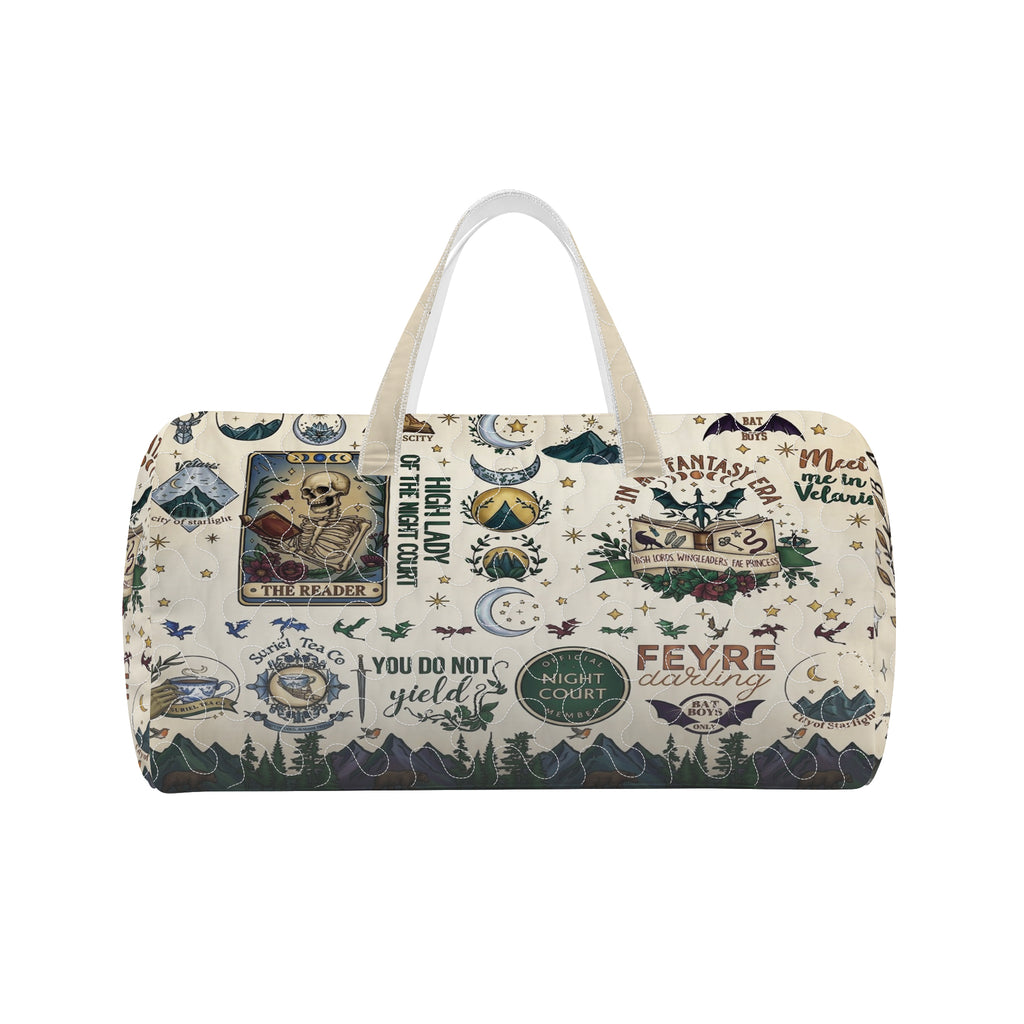 Velaris Duffel Bag, Night Court Weekender Bag, ACOTAR Inspired Travel Bag, Fantasy Book Lover Gift, QTBVLR03