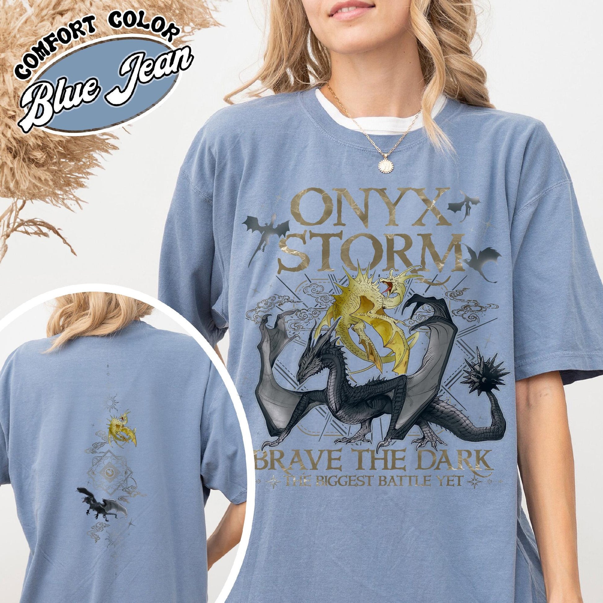 Comfort Colors Onyx Storm Brave the Dark Comfort Colors Shirt, Fourth Wing Series Shirt, Dragon Rider Shirt, Basgiath War College Shirt, Violet Sorrengail CFVLR42