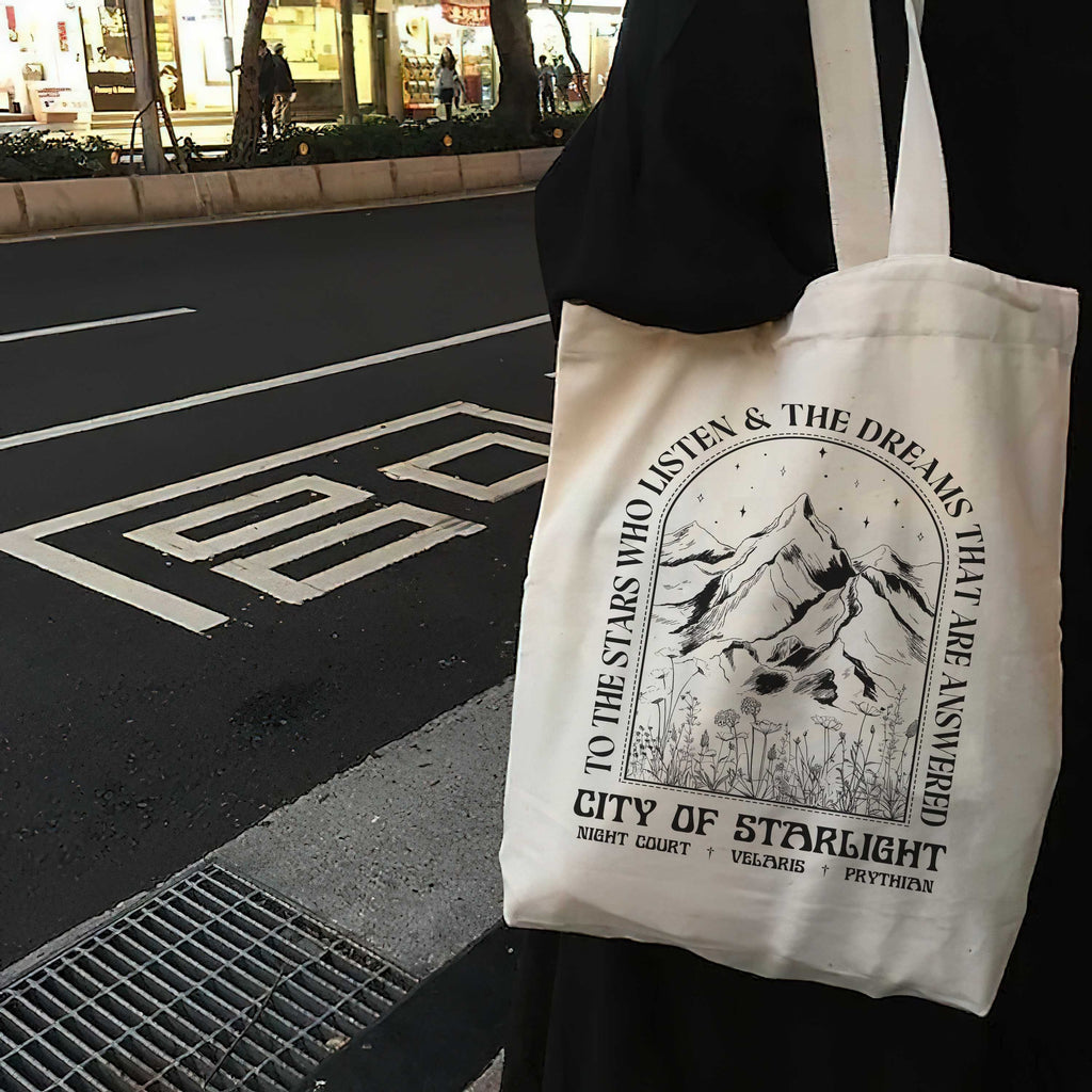 City Of Starlight Velaris Tote Bag, ACOTAR Tote Bag, A Court Of Thorns And Roses, Crescent City, Rhysand, Bookish Tote Bag, FBAA, ACOTAR TBVLR02