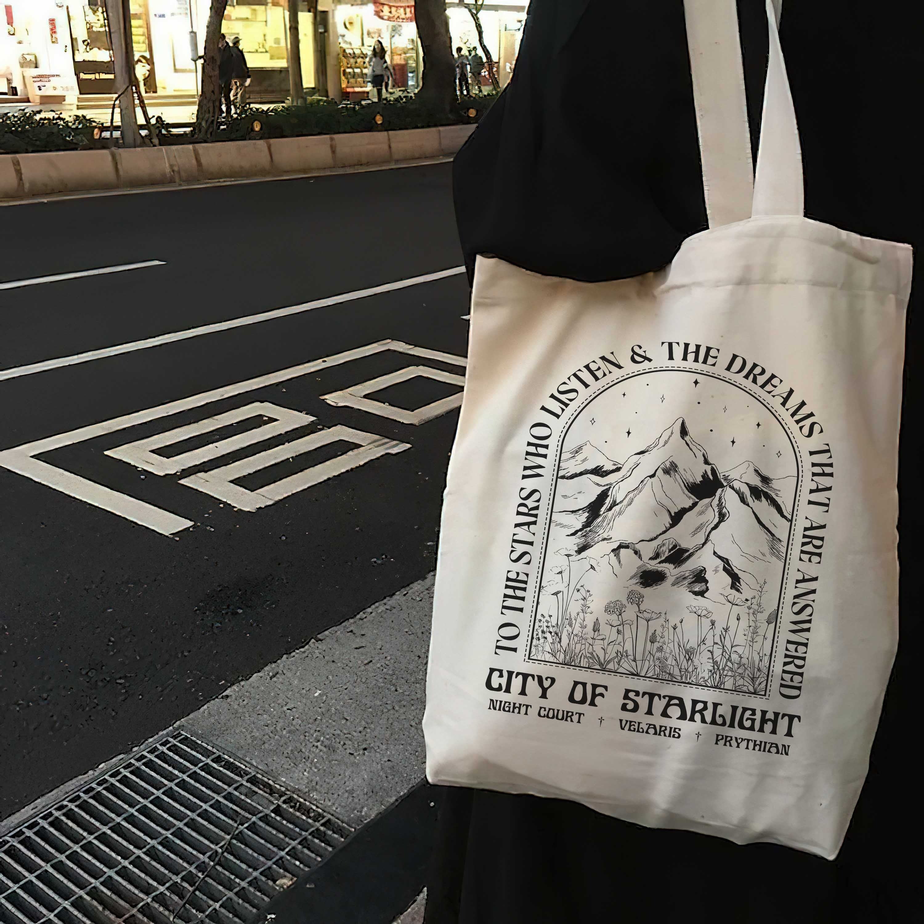 City Of Starlight Velaris Tote Bag, ACOTAR Tote Bag, A Court Of Thorns And Roses, Crescent City, Rhysand, Bookish Tote Bag, FBAA, ACOTAR TBVLR02