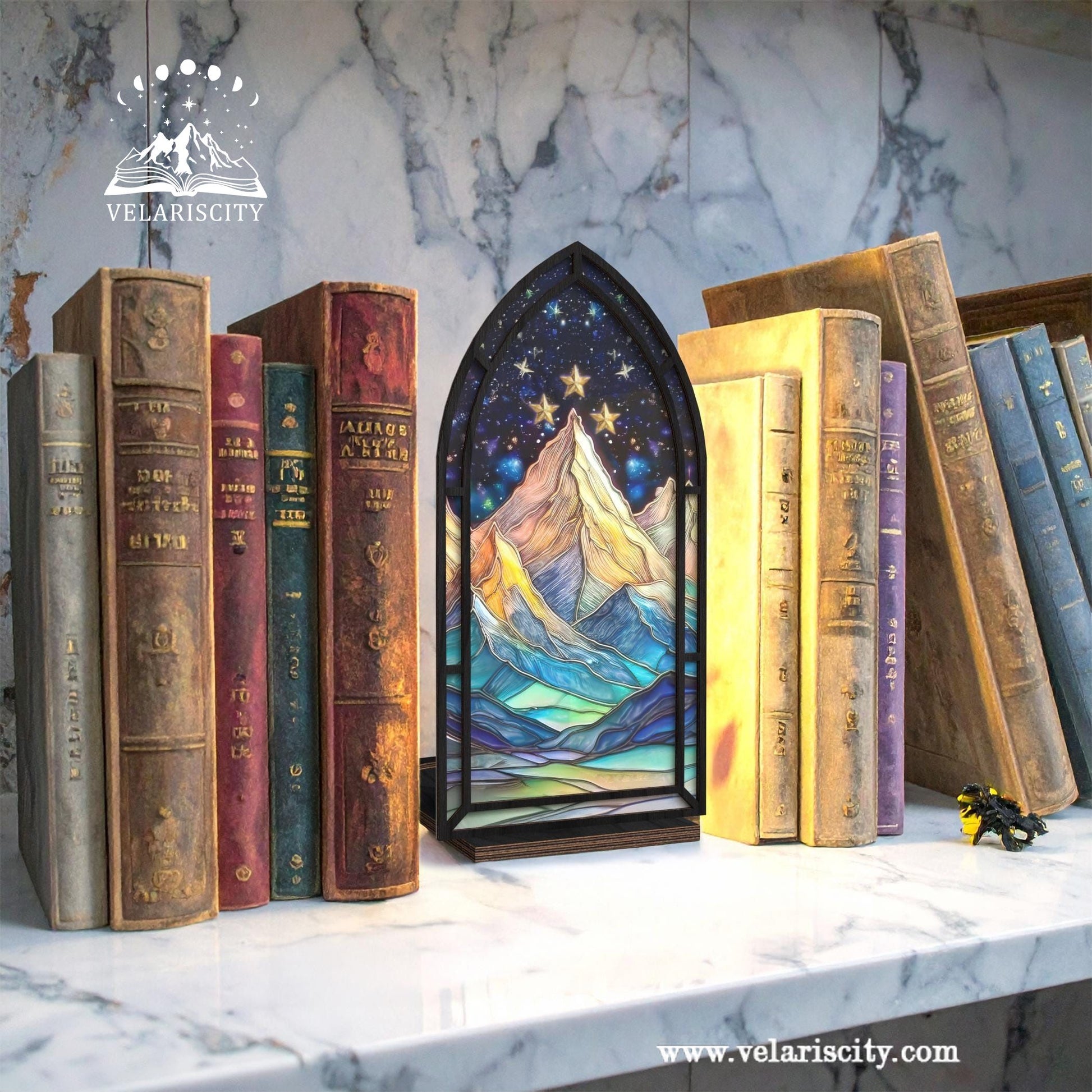 Fantasy Book Nook for Bookaholic, Acrylic Candle Holder, Fantasy Book Lover & Reader Gift, Bookshelf Decor, Library Decor, Bookish Gift BNVLR02