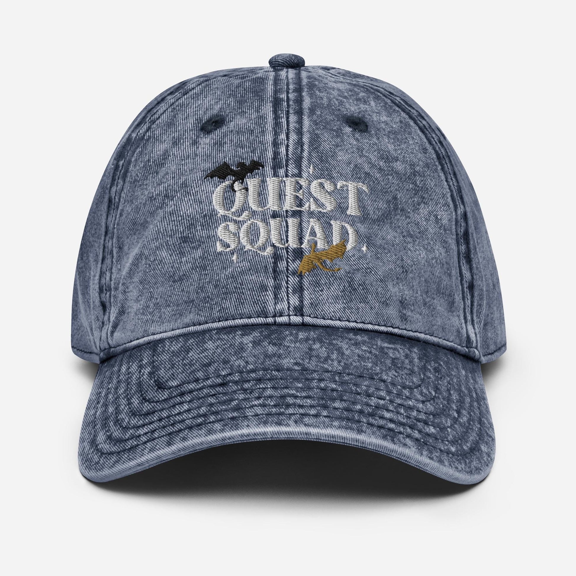 Embroidered Quest Squad Hat with Dragon on the side, Fourth Wing Embroidery Cap, Basgiath War College, Dragon Riders, Riders Quadrant Hat VLRH11