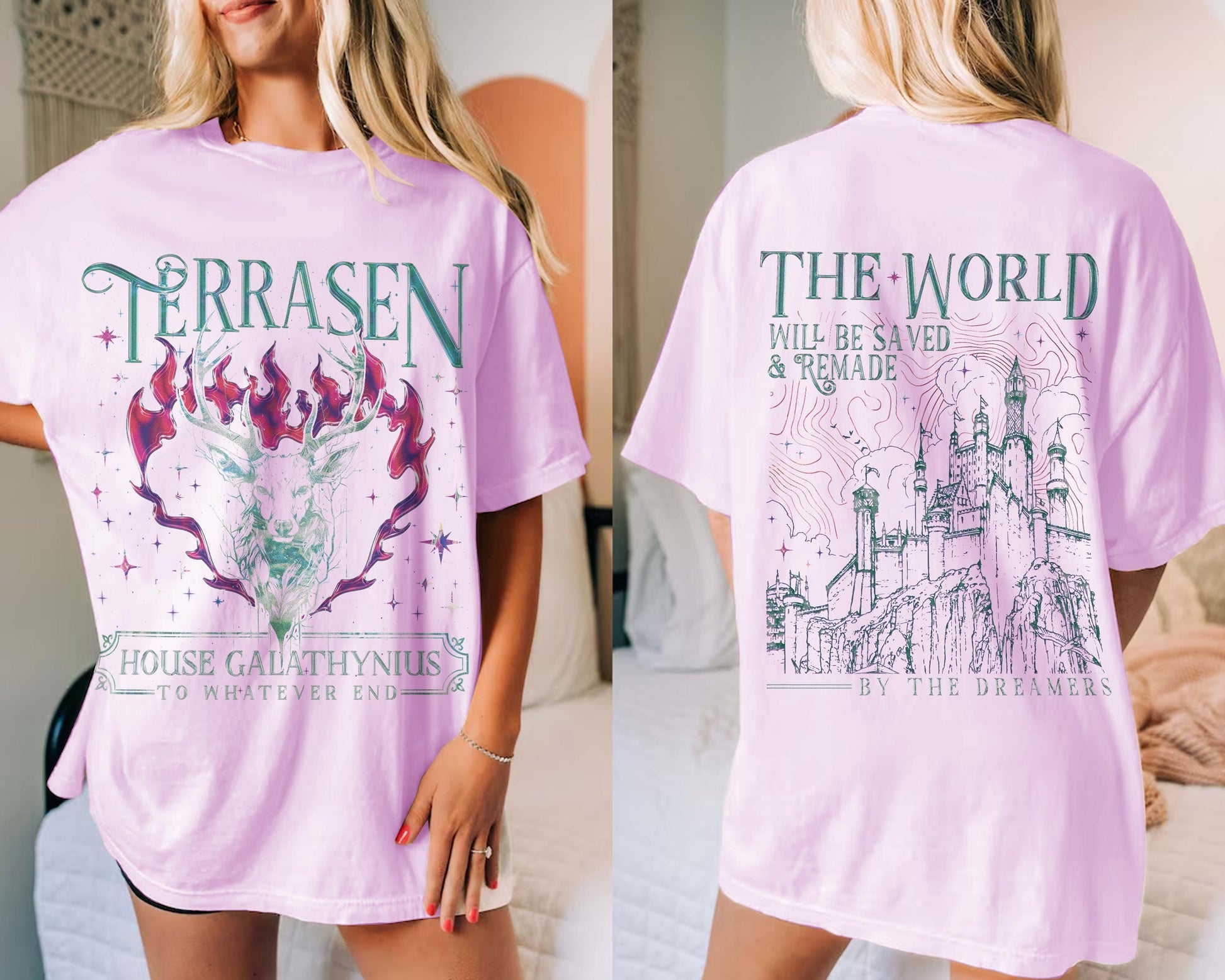 Comfort Colors Terrasen Shirt, Throne of Glass SJM T-Shirt, House Galathynius Bookish Tee, To Whatever End Shirt, Fantasy Reader Gift CFVLR73