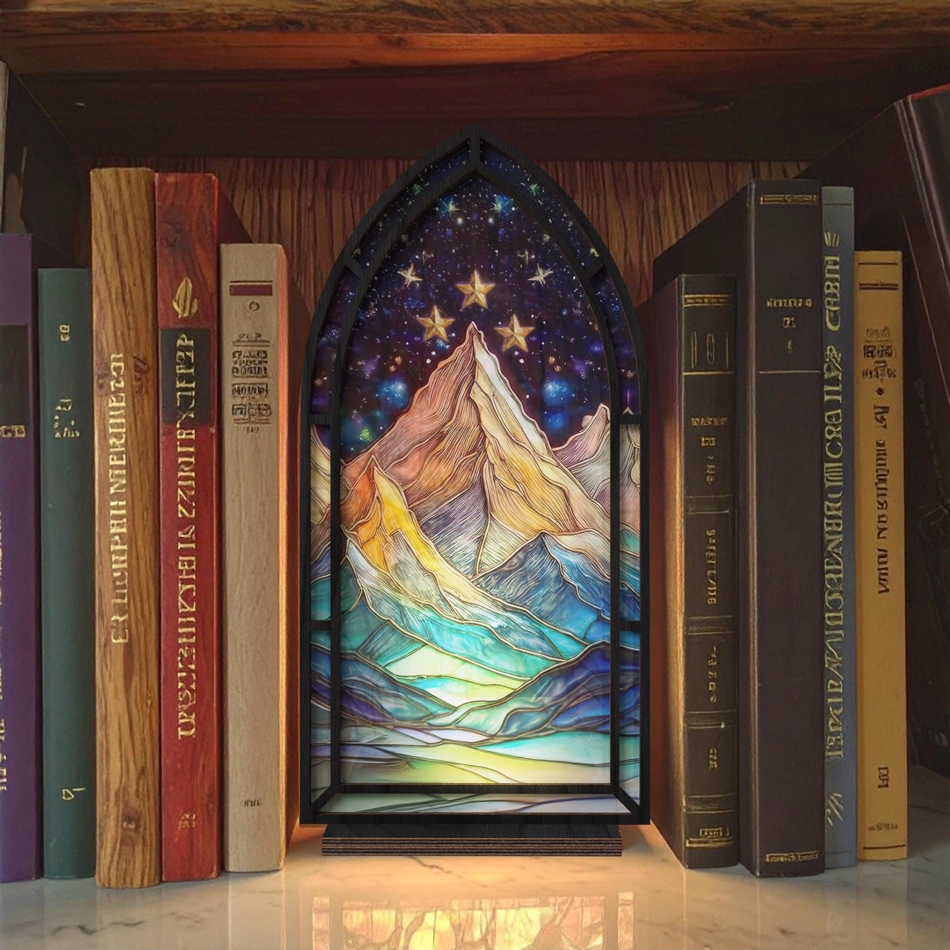 Fantasy Book Nook for Bookaholic, Acrylic Candle Holder, Fantasy Book Lover & Reader Gift, Bookshelf Decor, Library Decor, Bookish Gift BNVLR02