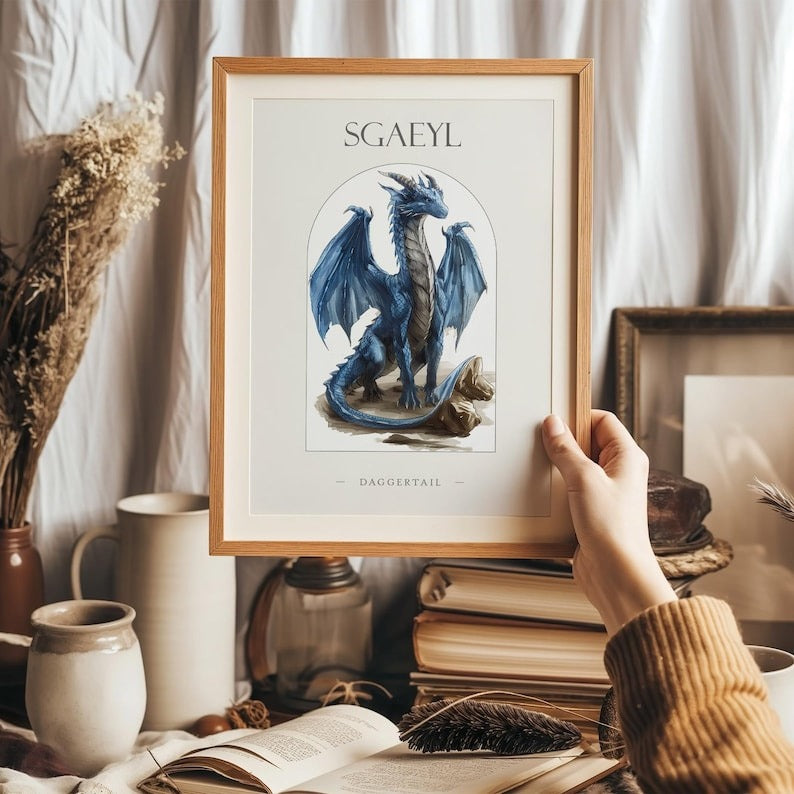 Fourth Wing Dragon Rider Prints Set - Tairn, Andarna, Sgaeyl, The Empyrean Poster, Rebecca Yarros Poster, Gift For Fan VLRP03