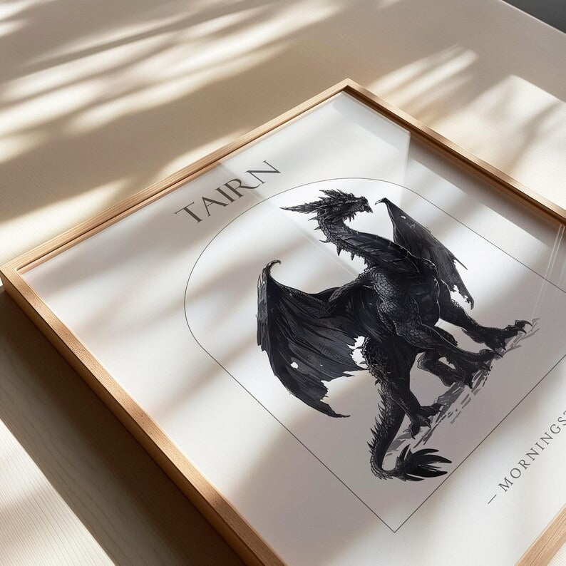 Fourth Wing Dragon Rider Prints Set - Tairn, Andarna, Sgaeyl, The Empyrean Poster, Rebecca Yarros Poster, Gift For Fan VLRP03