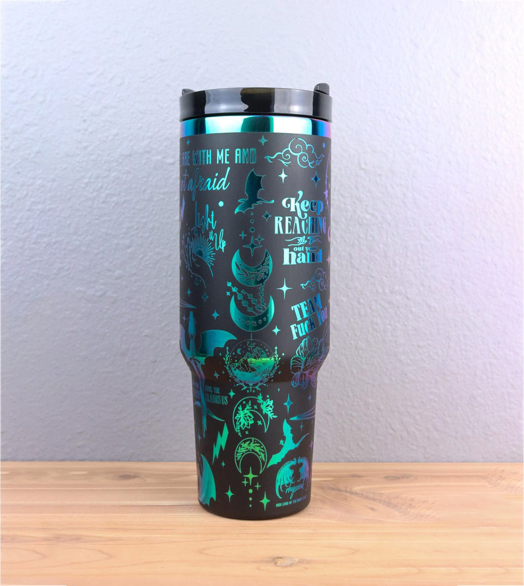 Throne Of Glass Tumbler 30oz/40oz, Dragon Fantasy Tumbler, Acotar Bookish Gift. VLR12