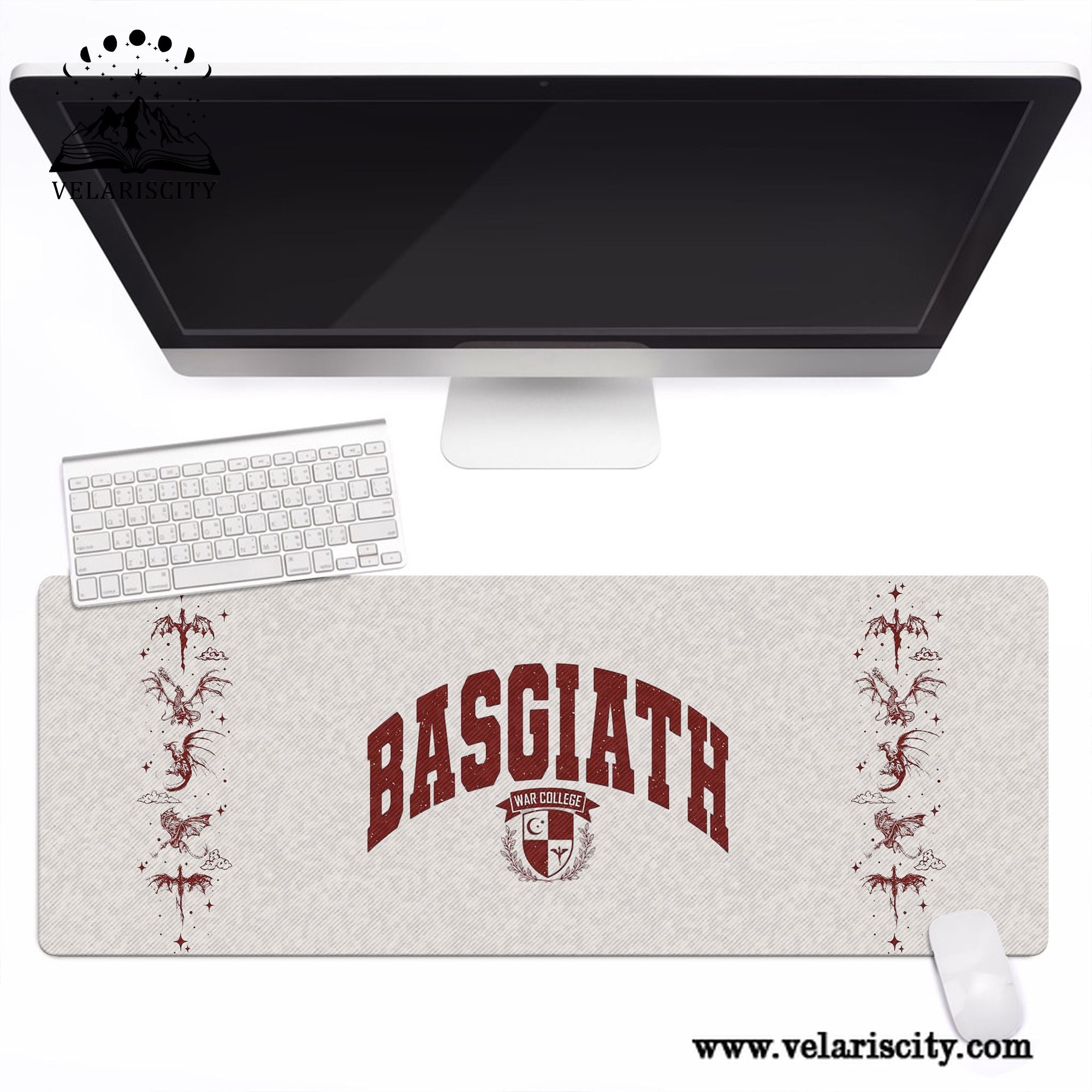 Basgiath War College Desk Mat, Fourth Wing Dragon Riders Mouse Pad, Empyrean Series Large Desk Pad DMVLR11