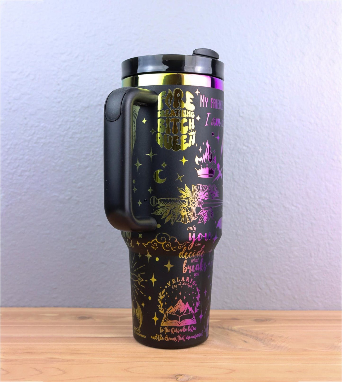 Throne Of Glass & Velaris City Of Starlight Tumbler 30oz/40oz, Dragon Fantasy Tumbler, Bookish Gift. VLR12