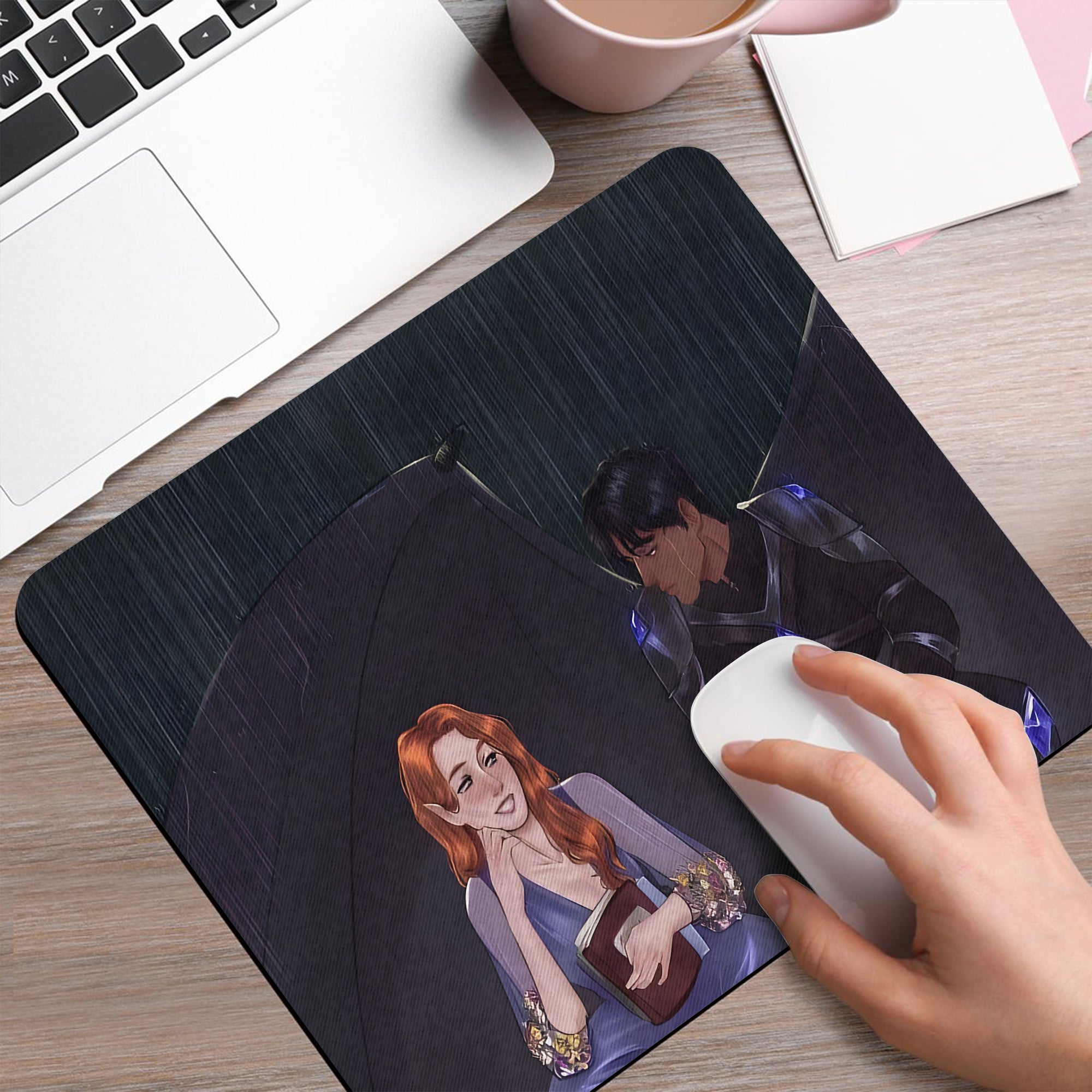 Nesta and Cassian Desk Mat, ACOTAR Desk Pad, Large Gaming Mouse Pad, Court of Nightmares Fan Art Gift for Fan DMVLR30