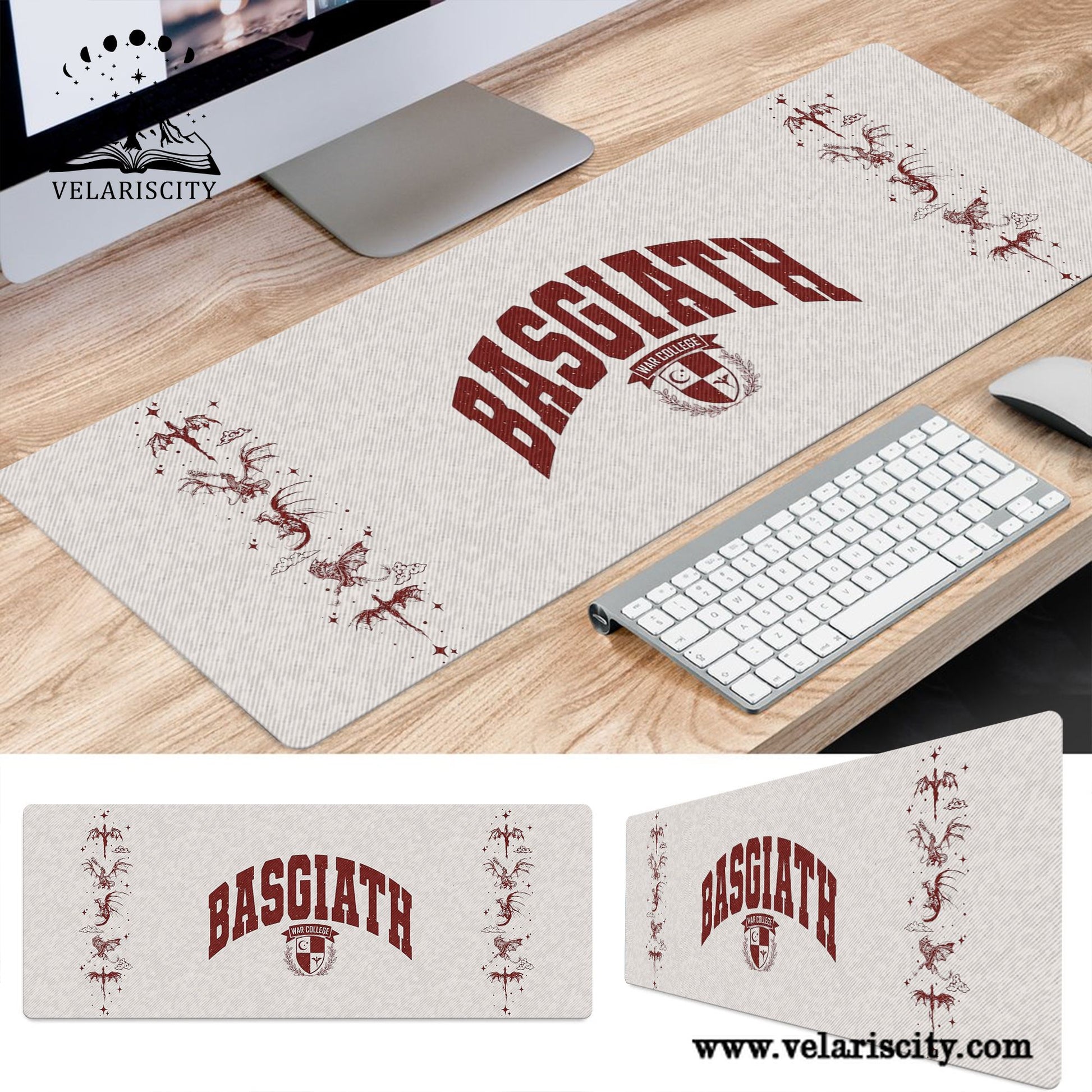 Basgiath War College Desk Mat, Fourth Wing Dragon Riders Mouse Pad, Empyrean Series Large Desk Pad DMVLR11