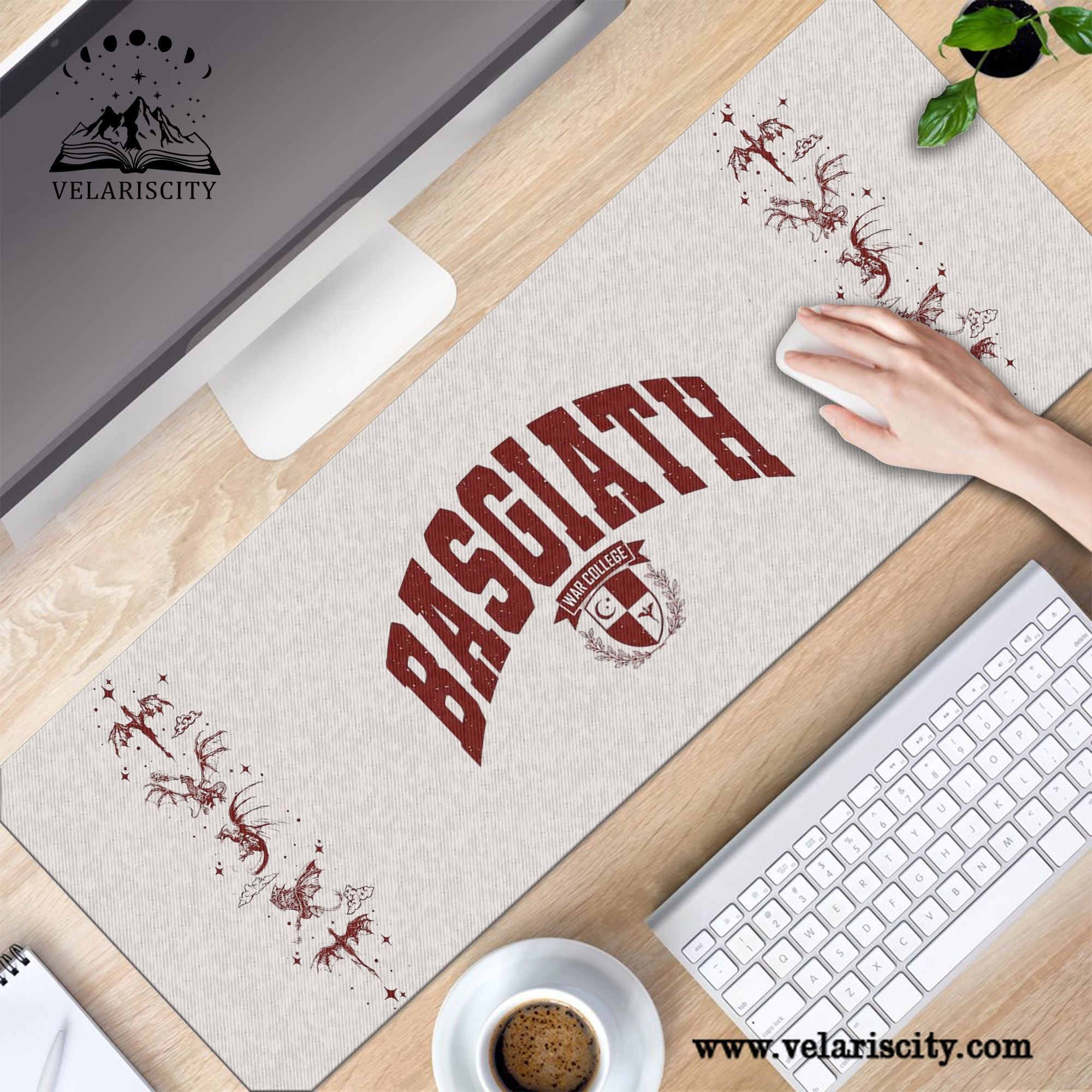 Basgiath War College Desk Mat, Fourth Wing Dragon Riders Mouse Pad, Empyrean Series Large Desk Pad DMVLR11