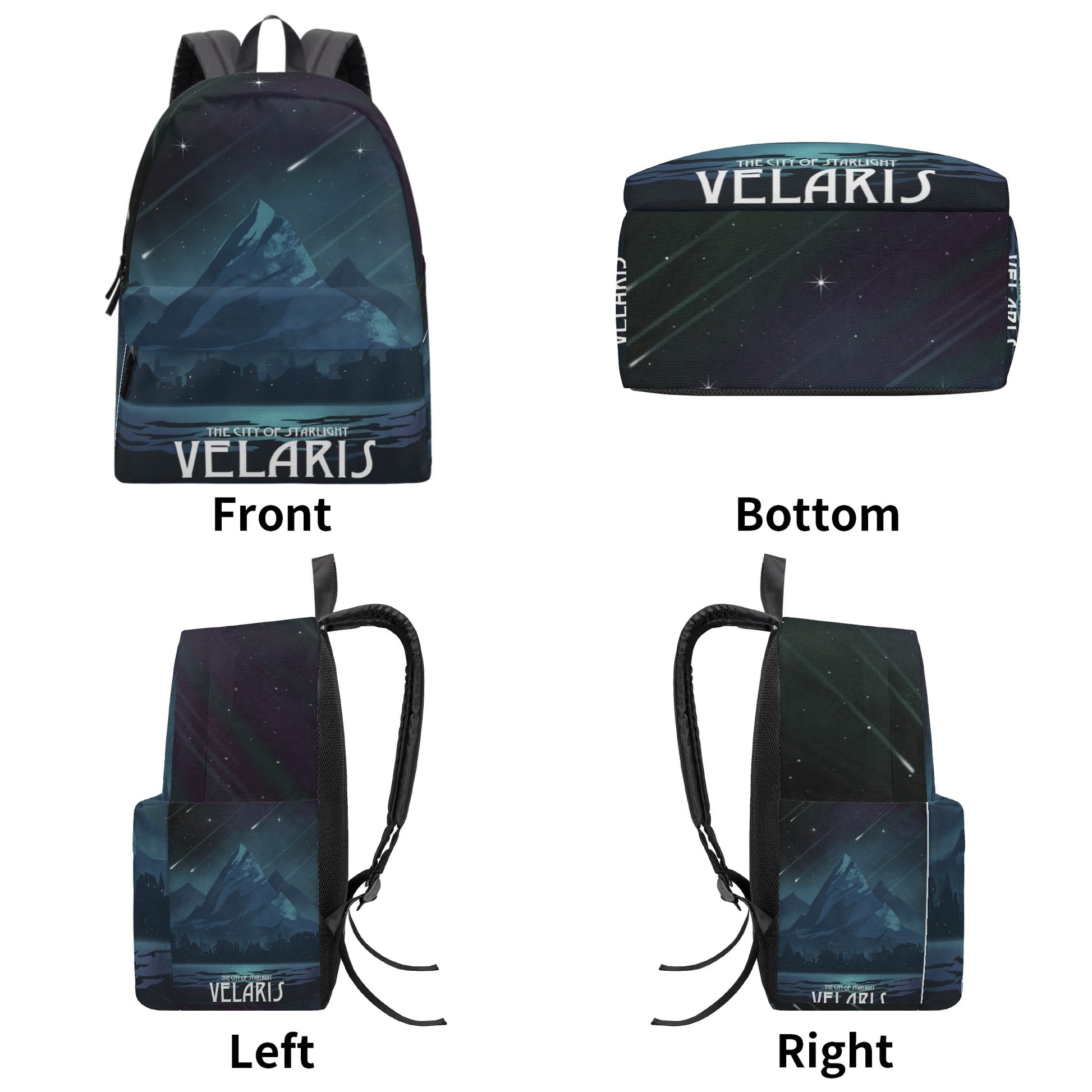The city of starlight Velaris Backpack, ACOTAR Inspirational Quotes Backpack, Pastel Gradient School Bag, Book Lover Gift BPVLR36