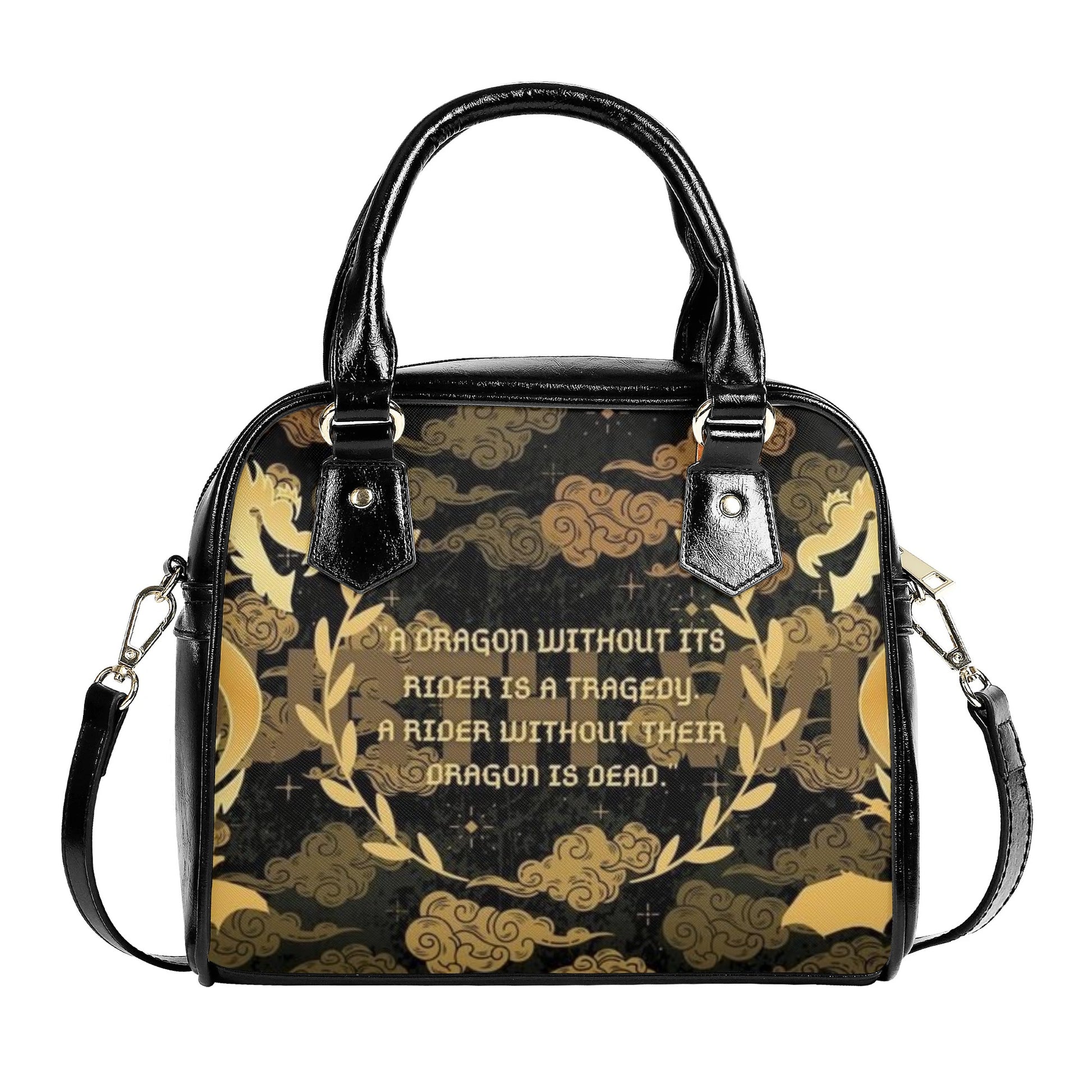 Forth Wing Quotes Leather Bag, Forth Wing Inspired Bag, Personalized Leather Bag, Fantasy Leather Handbag, Perfect Gift for Women. HBVLR31