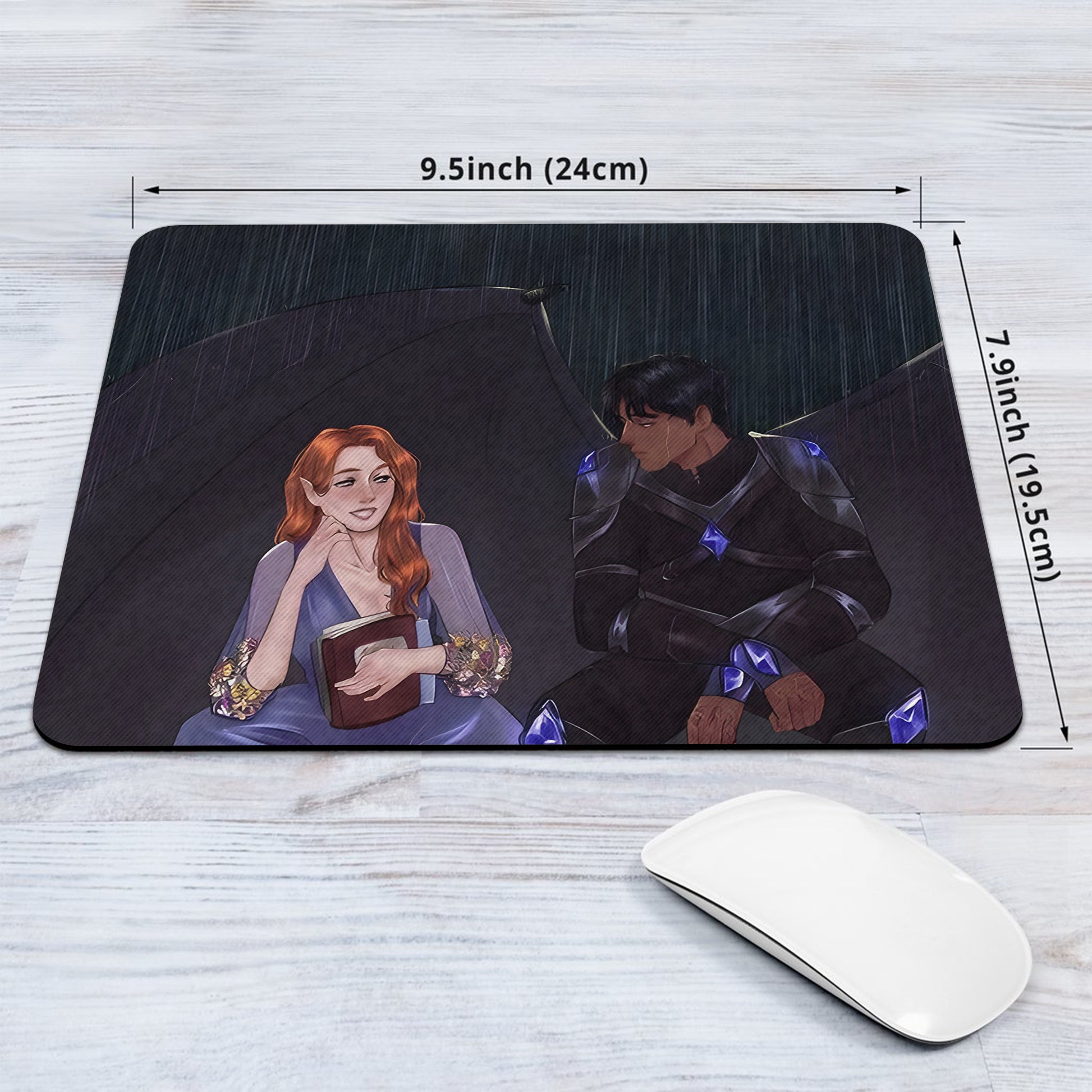 Nesta and Cassian Desk Mat, ACOTAR Desk Pad, Large Gaming Mouse Pad, Court of Nightmares Fan Art Gift for Fan DMVLR30