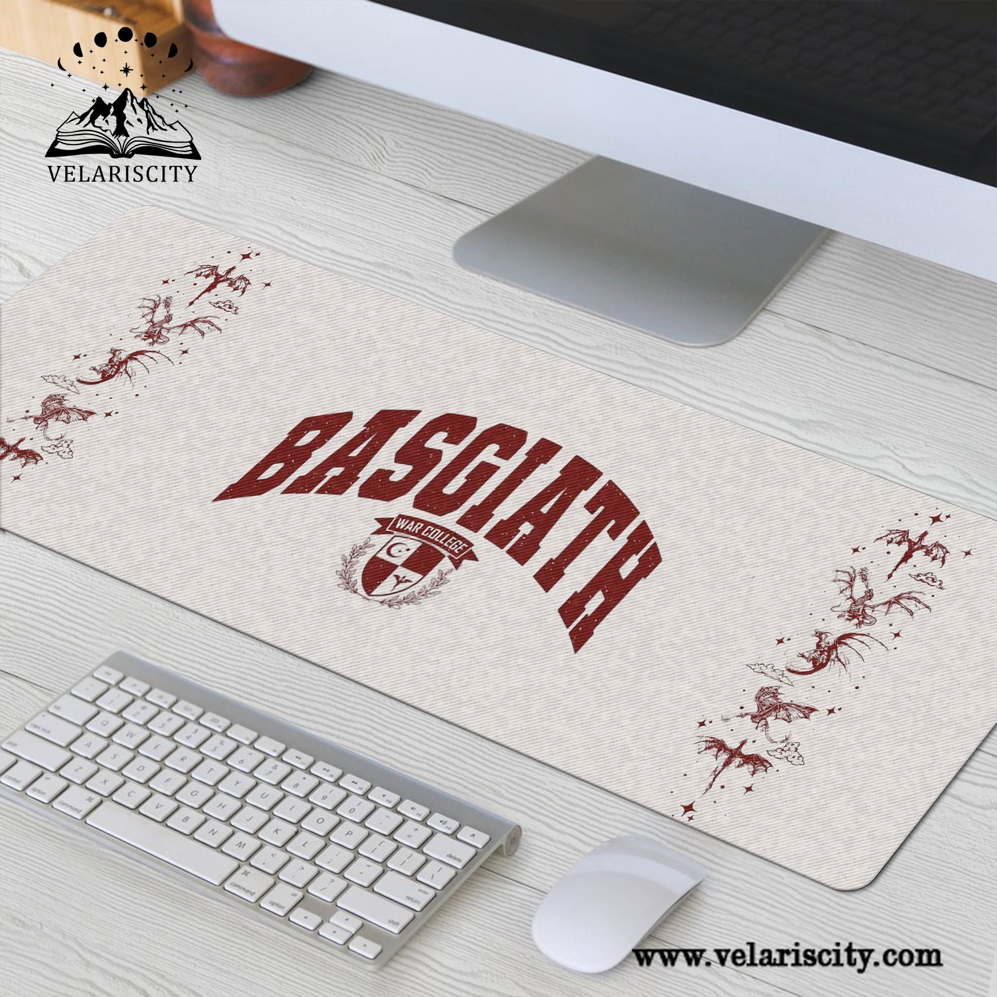 Basgiath War College Desk Mat, Fourth Wing Dragon Riders Mouse Pad, Empyrean Series Large Desk Pad DMVLR11