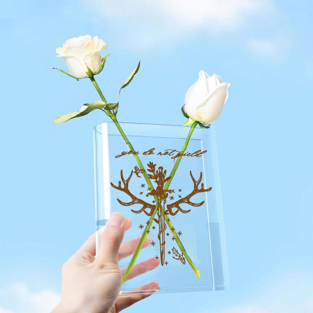 Throne of Glass Acrylic Book Vase, LICENSED You do not yield Vase, Aelin Galathynius, TOG Book Vase, SJM universe Vase, You do not falter VLRBV29