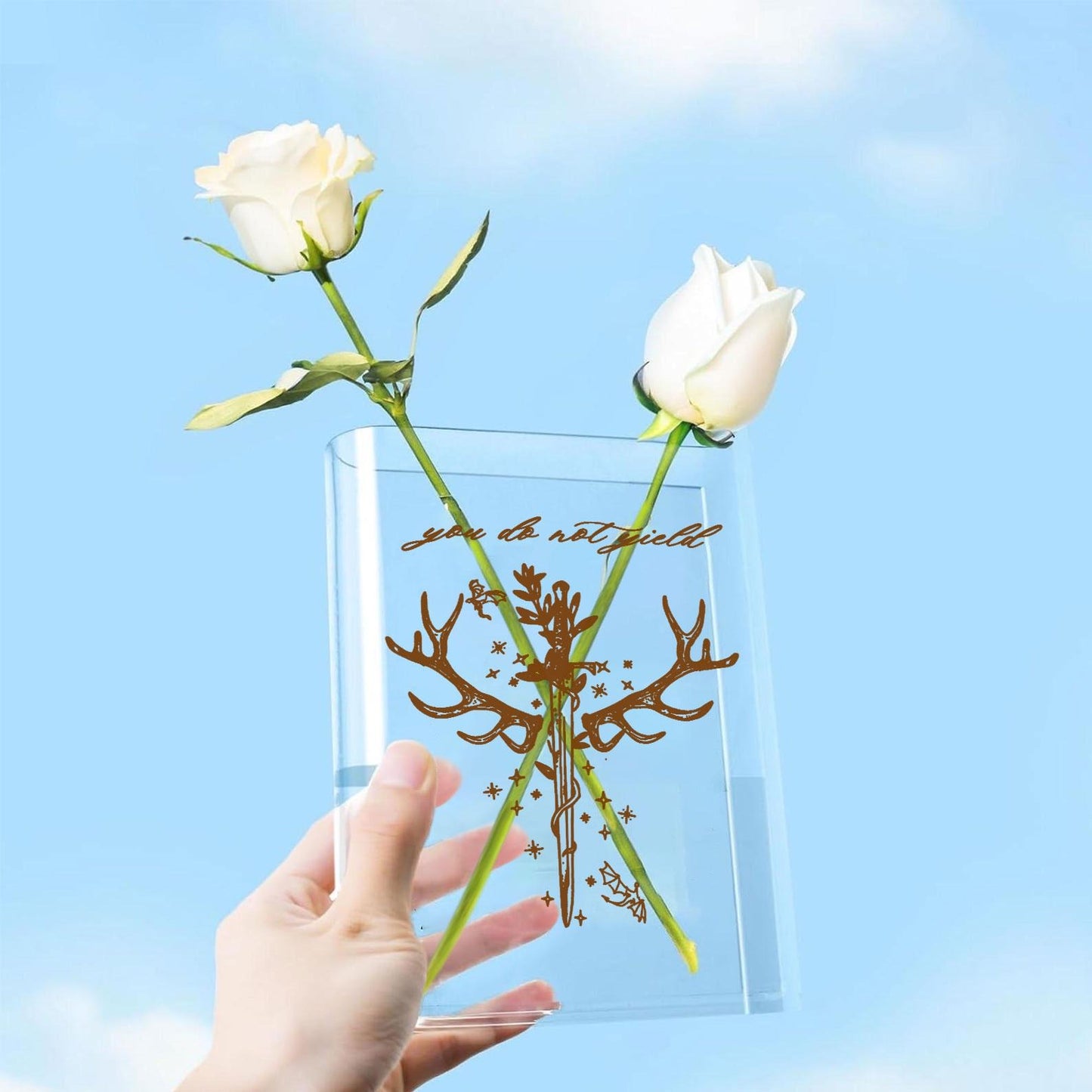 Throne of Glass Acrylic Book Vase, LICENSED You do not yield Vase, Aelin Galathynius, TOG Book Vase, SJM universe Vase, You do not falter VLRBV29