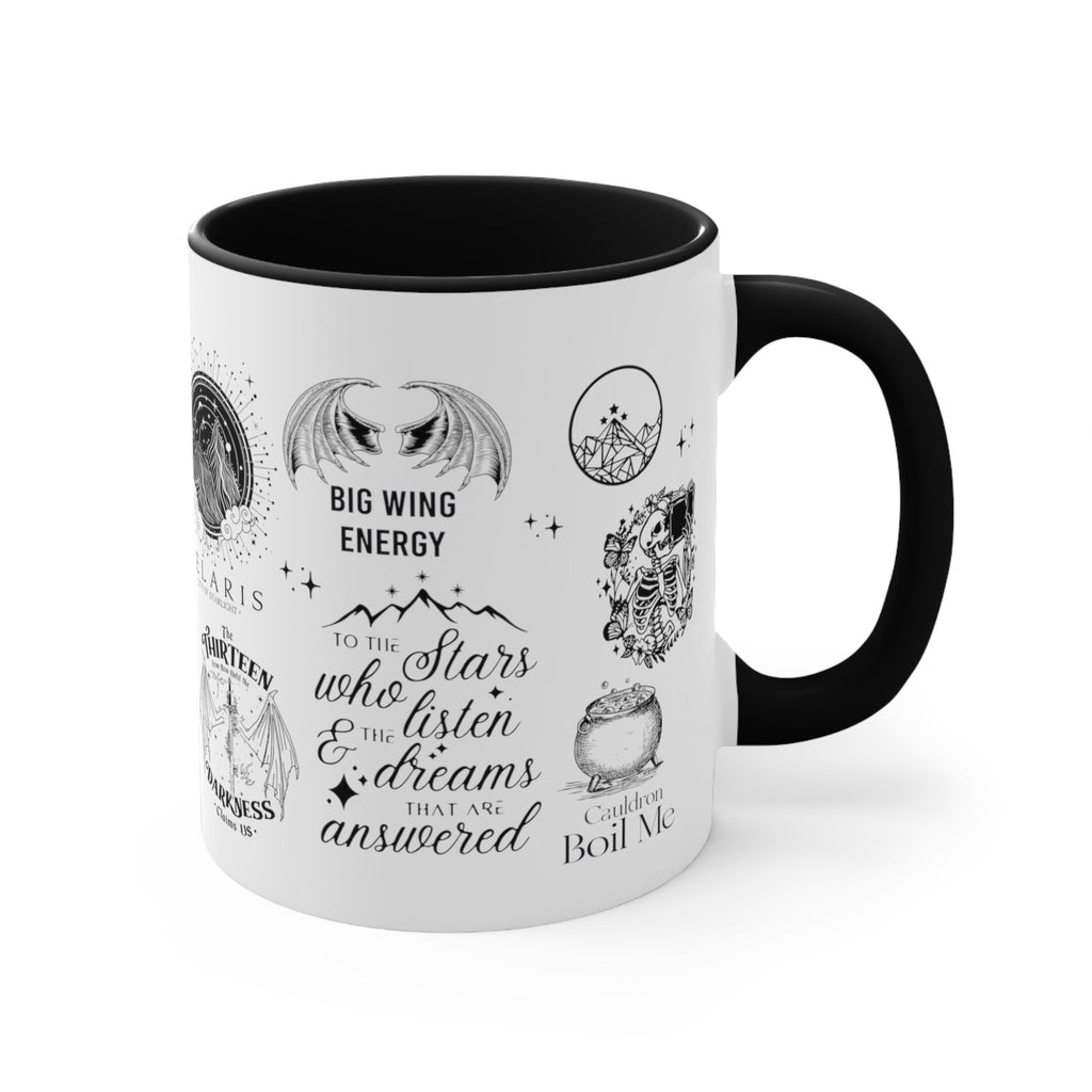 ACOTAR Mug – Big Wing Energy Coffee Cup, Velaris & Night Court Quotes, Sarah J Maas Fan Gift, To the Stars Who Listen Mug, Fantasy Bookish Mug MGVLR31