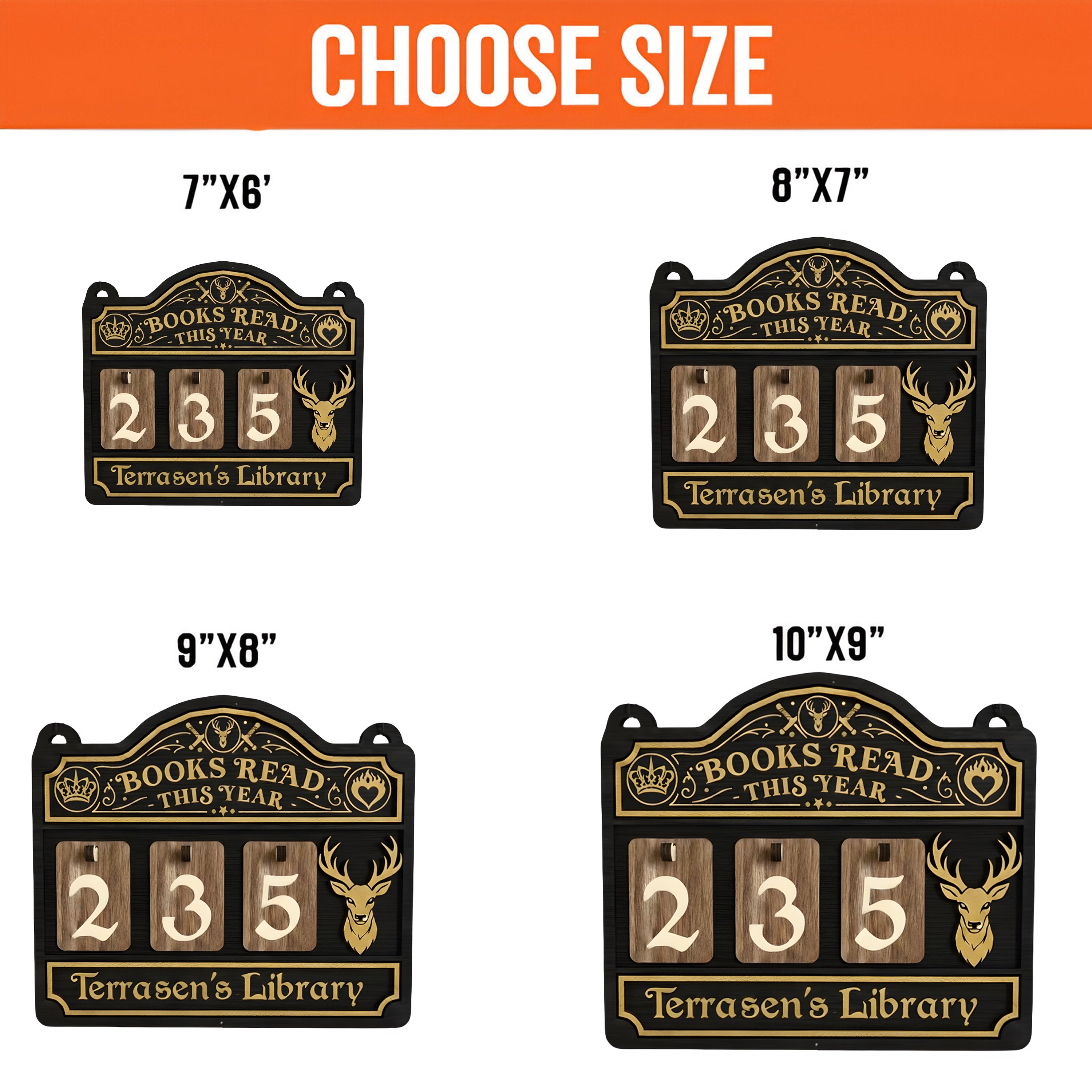 Terrasen Book Tracker Sign, Throne of Glass Inspired Decor, Fantasy Bookish Reading Goal Display, Cozy Reading Corner Gift BTVLR37