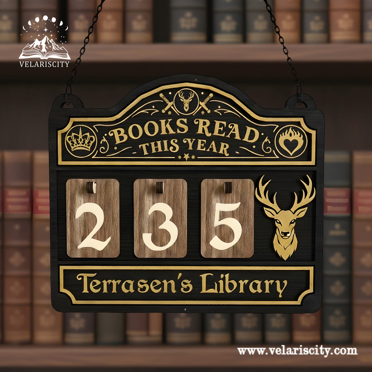 Terrasen Book Tracker Sign, Throne of Glass Inspired Decor, Fantasy Bookish Reading Goal Display, Cozy Reading Corner Gift BTVLR29