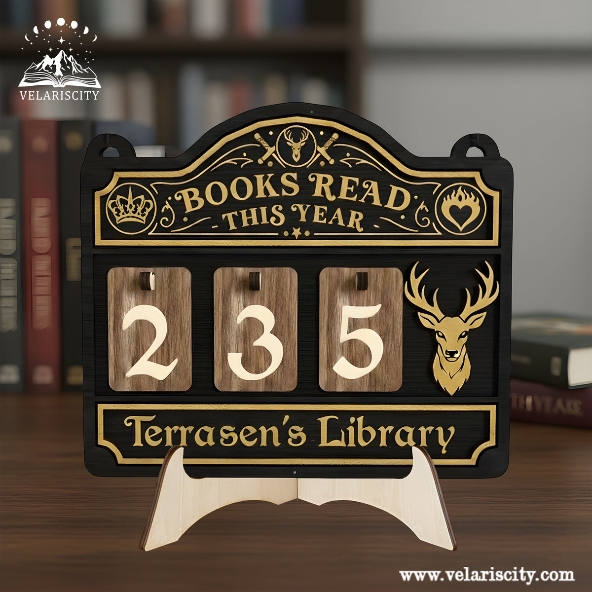 Terrasen Book Tracker Sign, Throne of Glass Inspired Decor, Fantasy Bookish Reading Goal Display, Cozy Reading Corner Gift BTVLR29