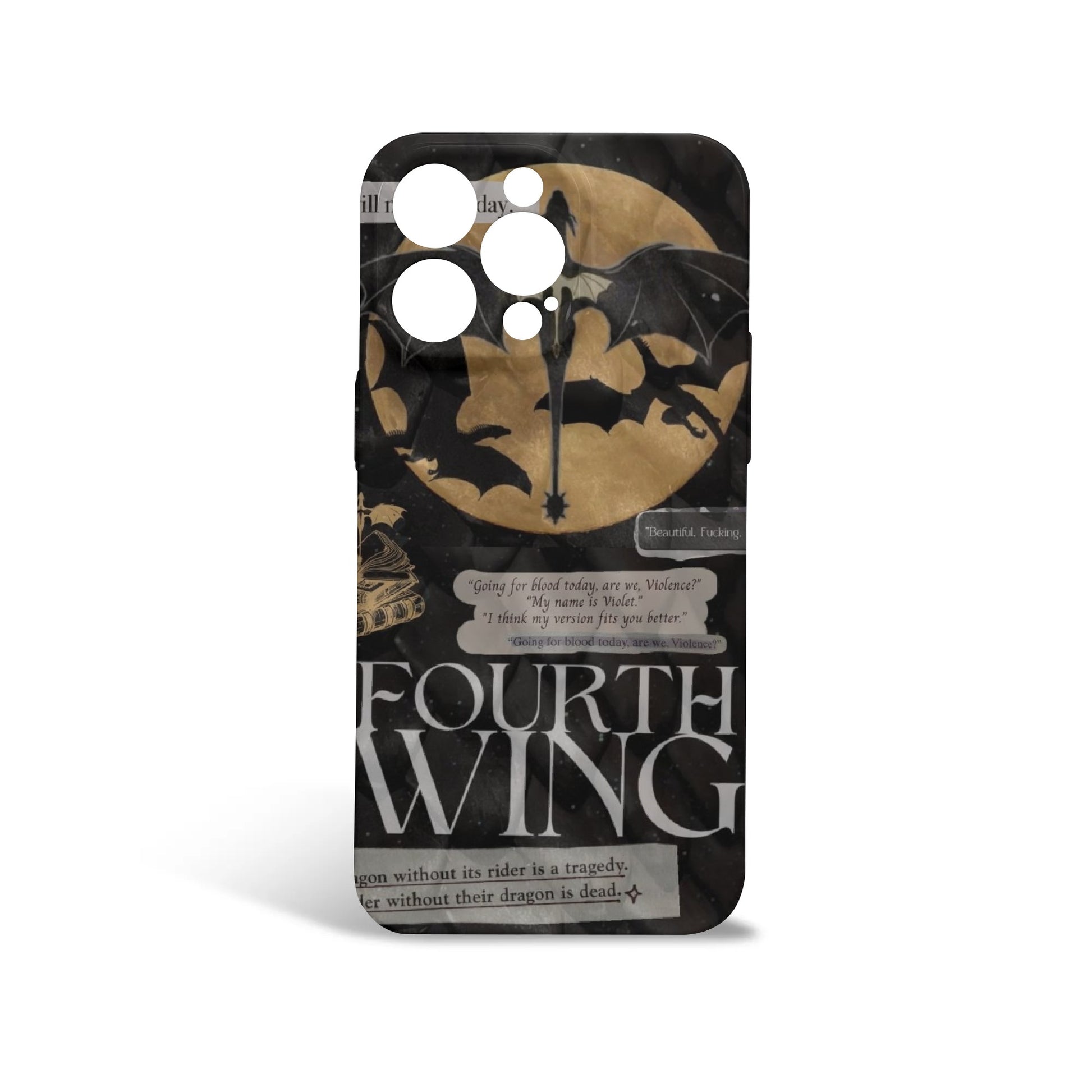 Phone Case Fourth Wing Dragon Rider Quote - Fourth Wing Inspired Design, Fantasy Novel iPhone Cover, Book Lover Gift PCVLR29