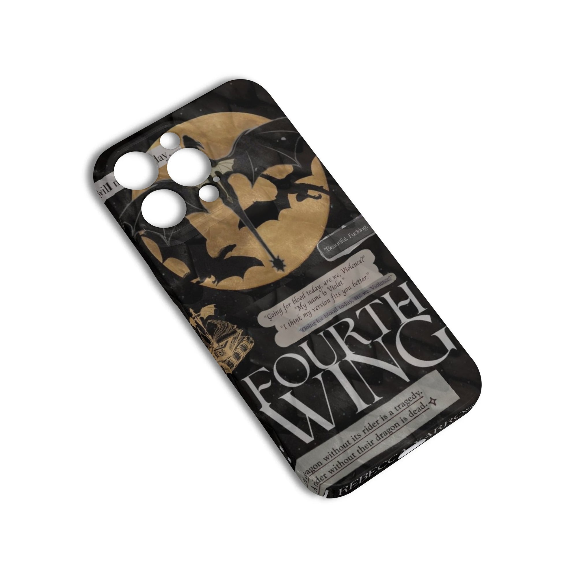 Phone Case Fourth Wing Dragon Rider Quote - Fourth Wing Inspired Design, Fantasy Novel iPhone Cover, Book Lover Gift PCVLR29