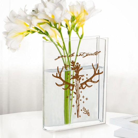 Throne of Glass Acrylic Book Vase, LICENSED You do not yield Vase, Aelin Galathynius, TOG Book Vase, SJM universe Vase, You do not falter VLRBV29
