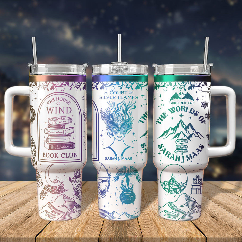 A Court Of Silver Flames Tumbler 30oz/40oz, The House of Wind Book Club Tumbler . VLR18