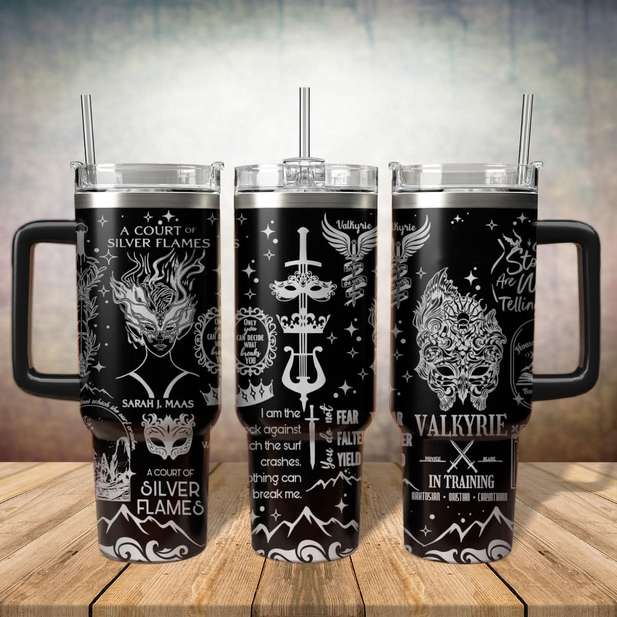 A Court of Silver Flames Tumbler 30oz/40oz, Velaris Tumbler, Velaris Bookish Gift. VLR34