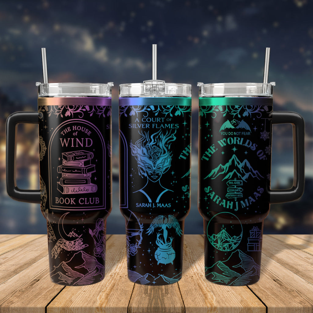 A Court Of Silver Flames Tumbler 30oz/40oz, The House of Wind Book Club Tumbler . VLR18