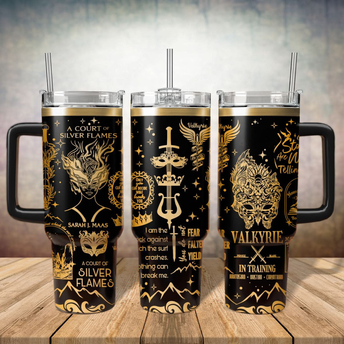 A Court of Silver Flames Tumbler 30oz/40oz, Velaris Tumbler, Velaris Bookish Gift. VLR34