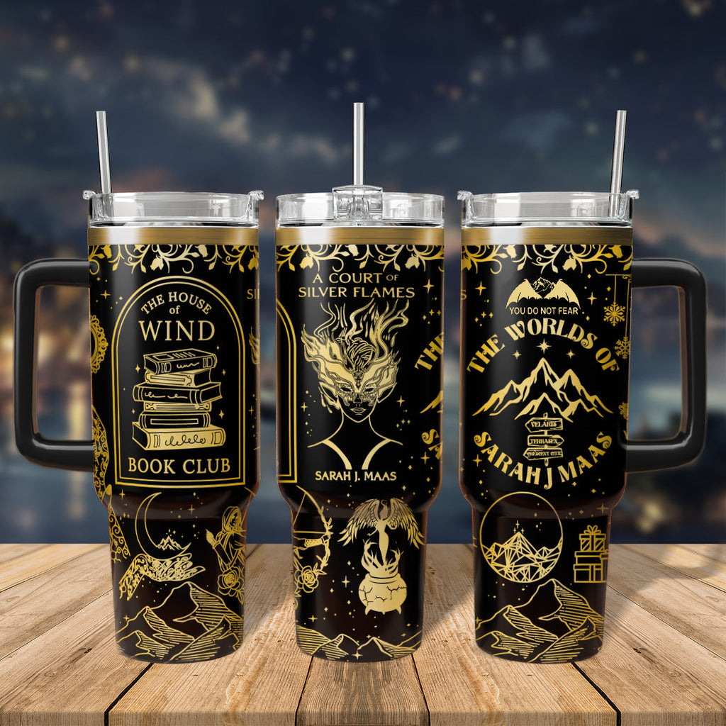 A Court Of Silver Flames Tumbler 30oz/40oz, The House of Wind Book Club Tumbler . VLR18