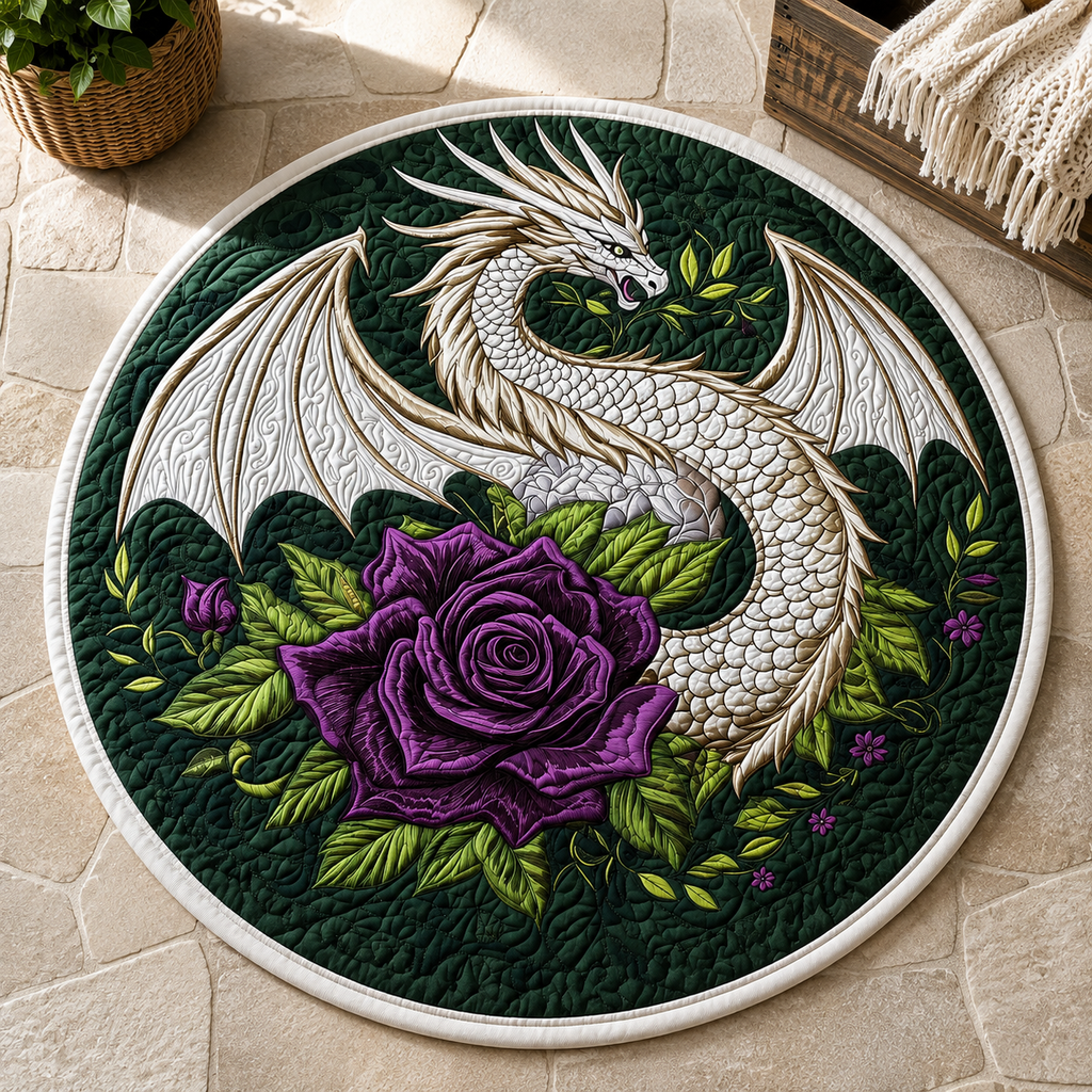 Orb of the Dragonlord Quilted Round Mat - QRVLR07