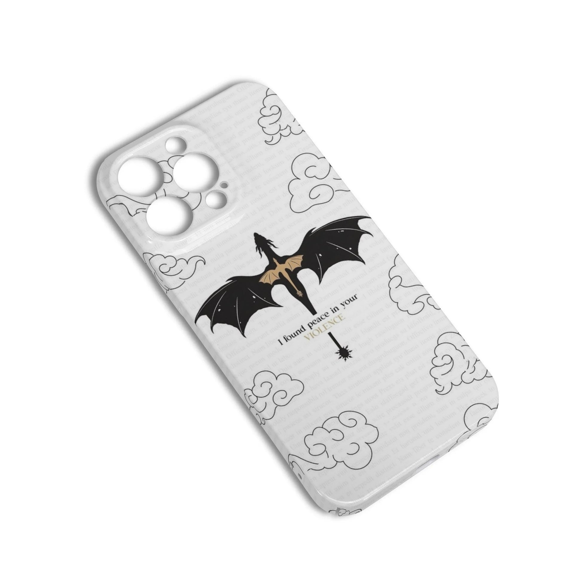 I found peace in your VIOLENCE Quote Phone Case - Fourth Wing Inspired  Design, Fantasy Novel iPhone Cover, Book Lover Gift PCVLR30